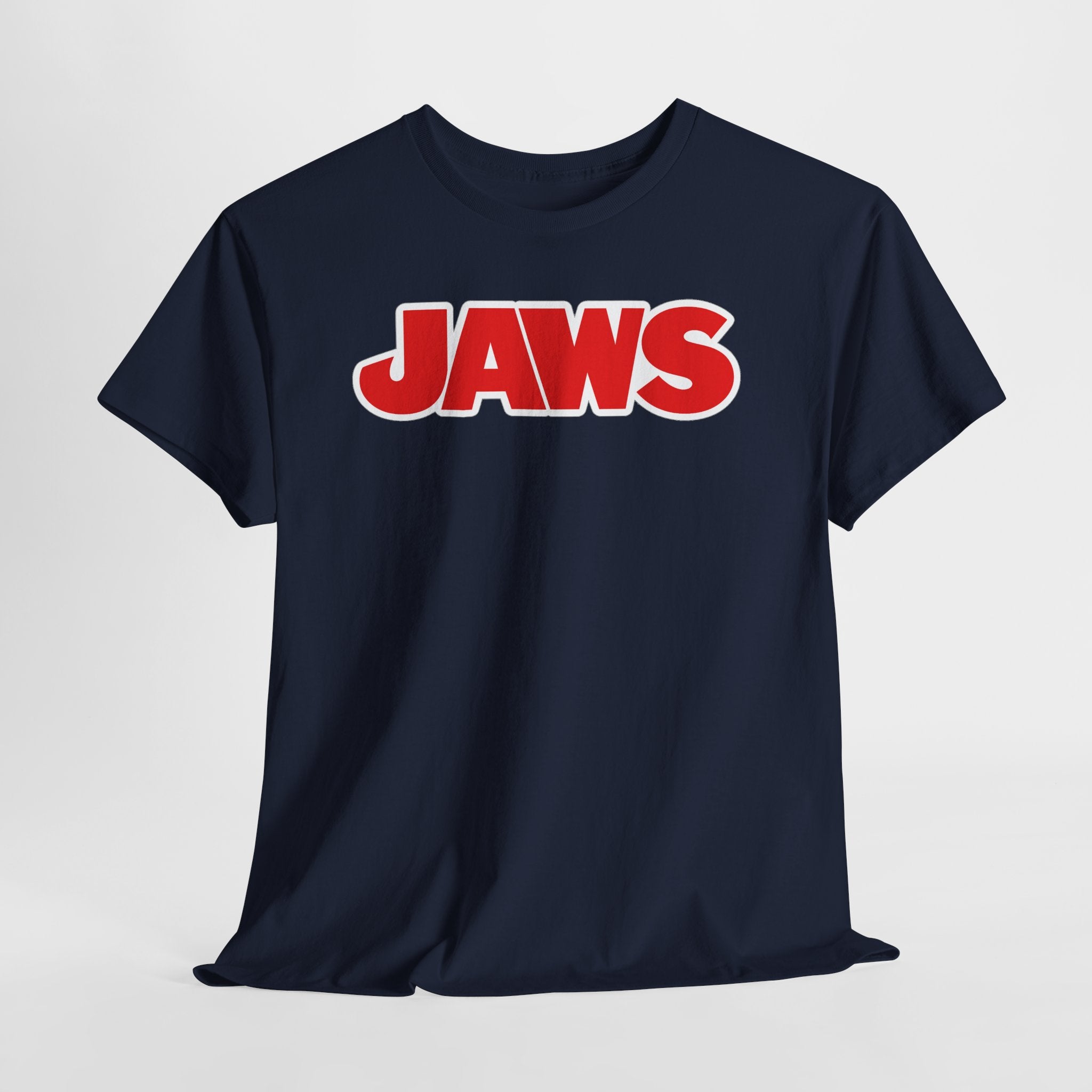 Jaws Logo Tee — Retro Red Movie Graphic T‑Shirt