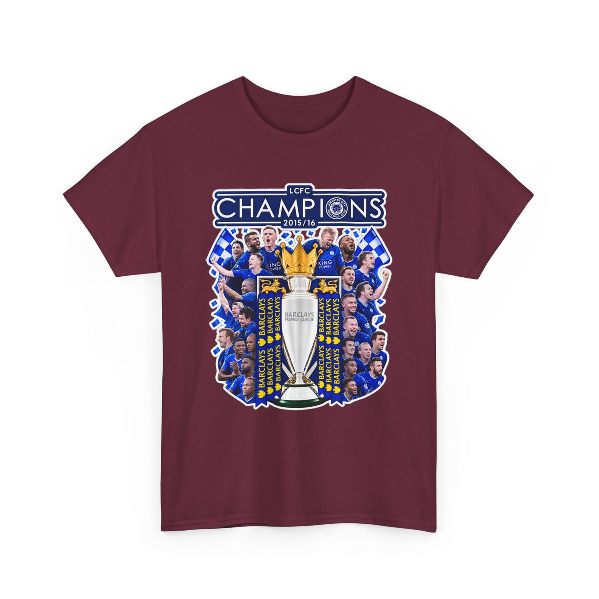 Leicester City 2015/2016 Champions Trophy Soccer T-Shirt — Team Victory Graphic Tee