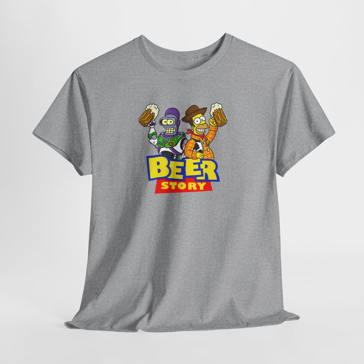 Beer Story T-Shirt — Funny Cartoon Beer Buddies Graphic Tee
