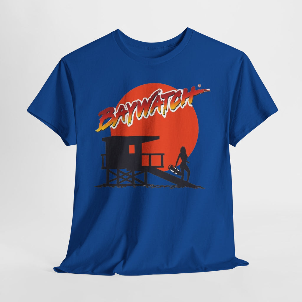 Baywatch Lifeguard Sunset Cotton T-Shirt