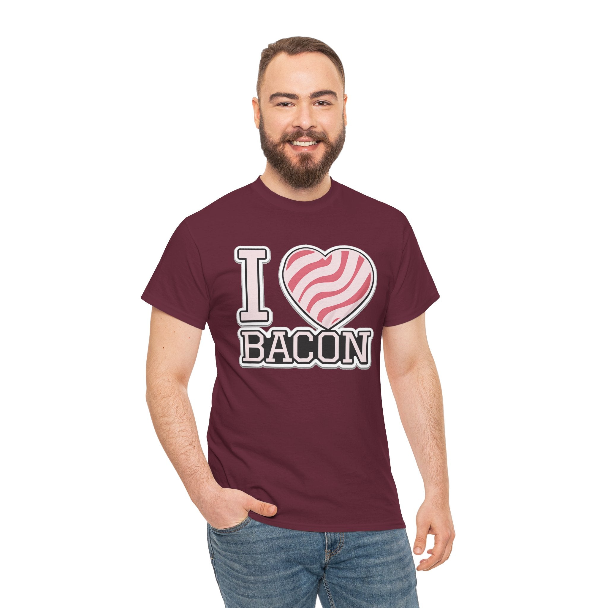 I Heart Bacon T-Shirt — Funny Novelty Bacon Lover Tee