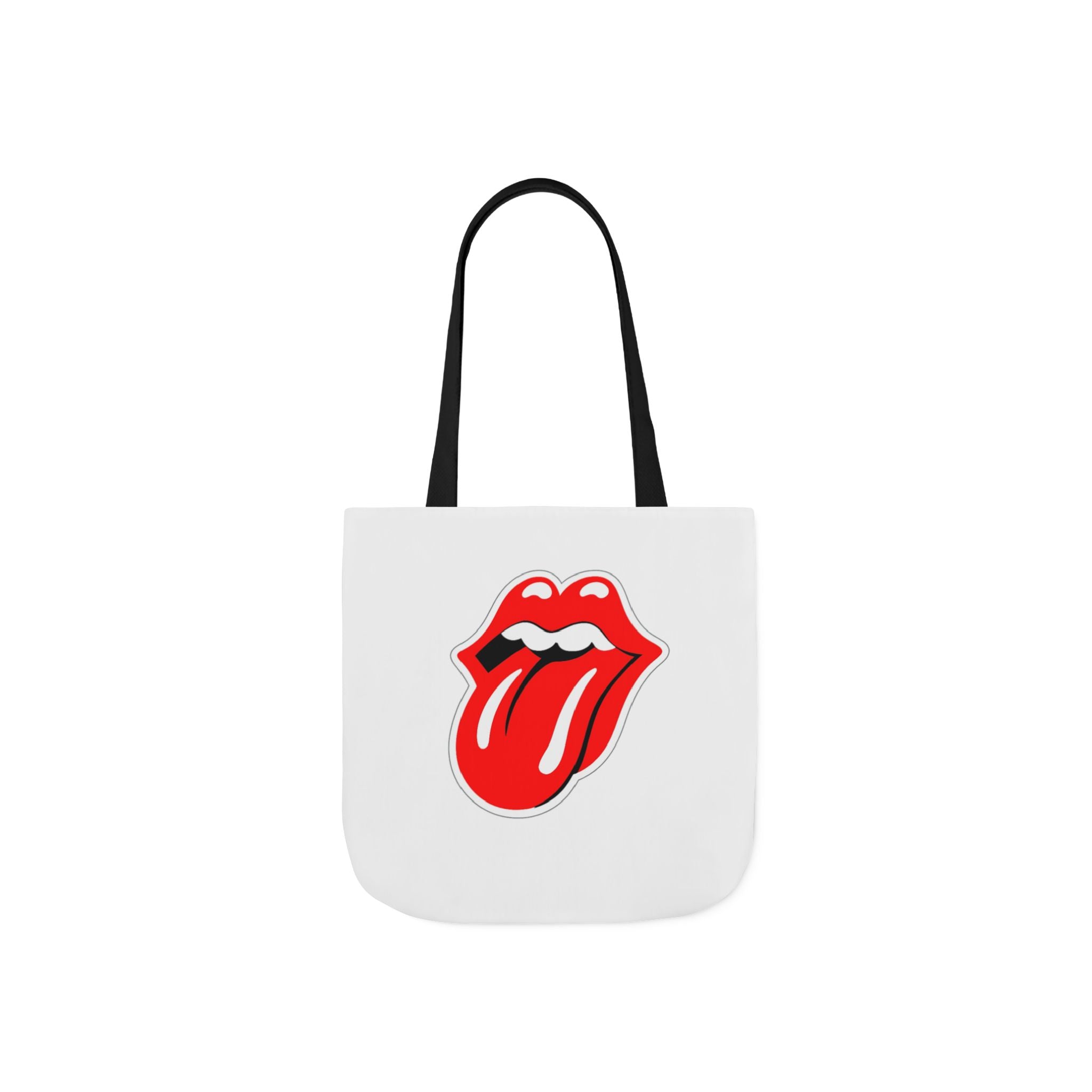 Rock & Roll Tongue Canvas Tote Bag — Retro Lip Graphic