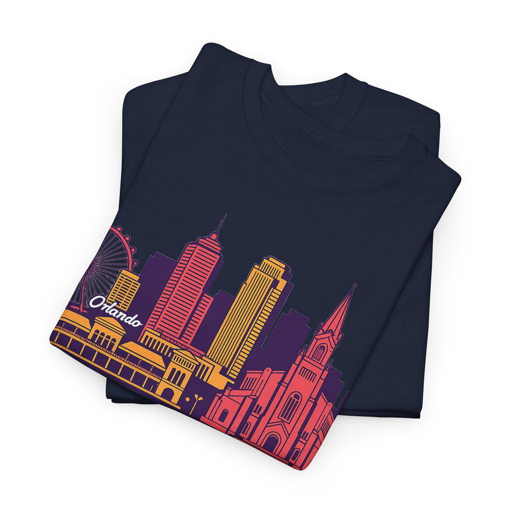 Orlando City Skyline T-Shirt — Colorful Urban Landmark Graphic Tee