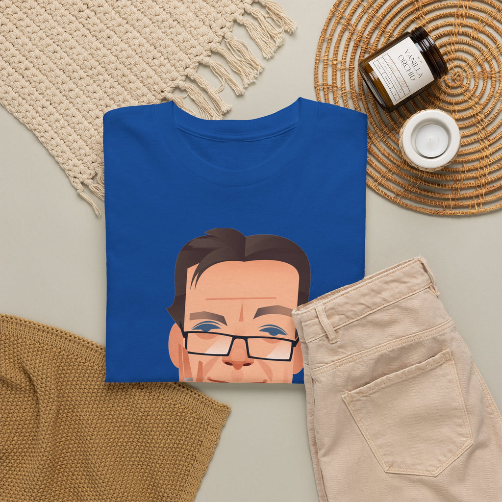 Tony Wilson Manchester Legend Caricature Gentleman Face Cotton T-Shirt