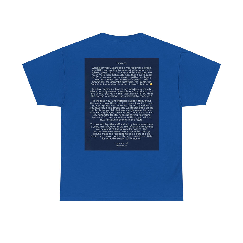 Bernardo Silva Tribute Tee – Inspirational Letter & Celebrating Goal Moment