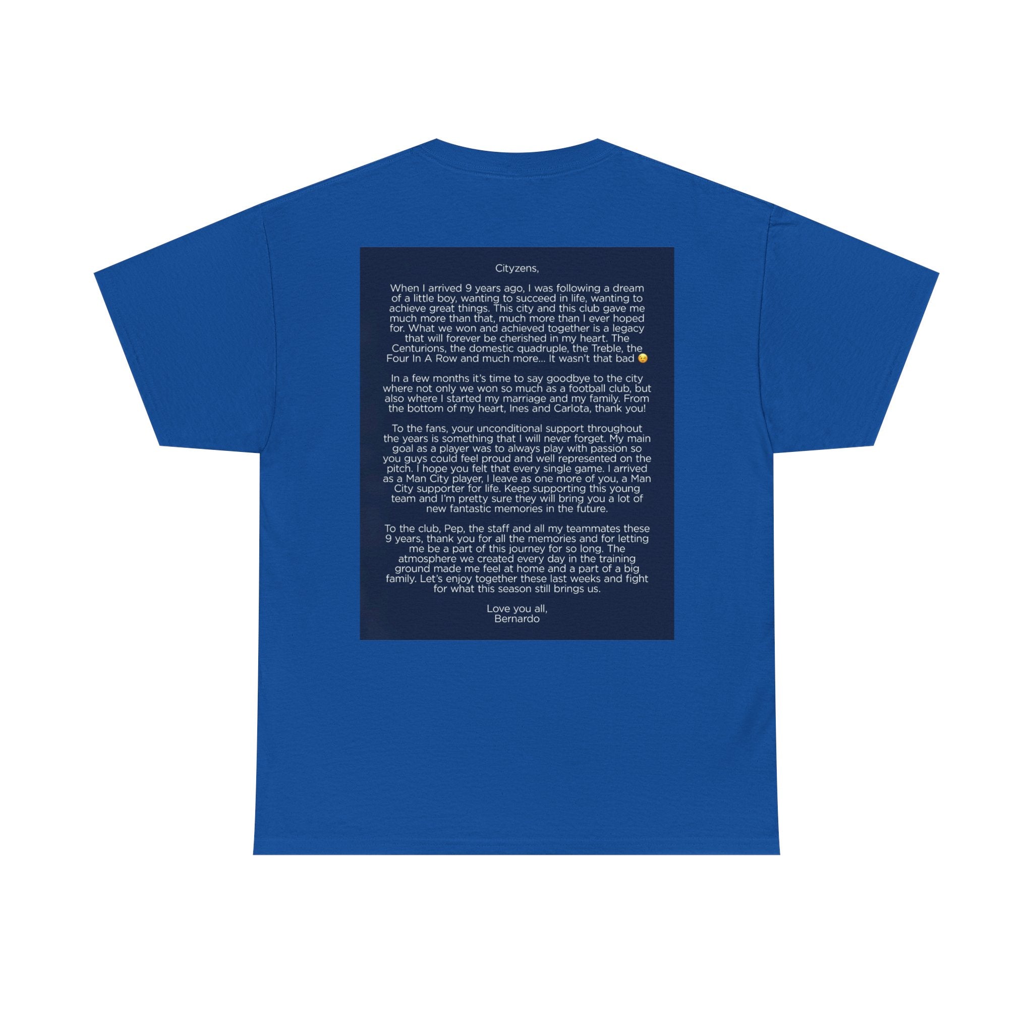 Bernardo Silva Tribute Tee – Inspirational Letter & Celebrating Goal Moment
