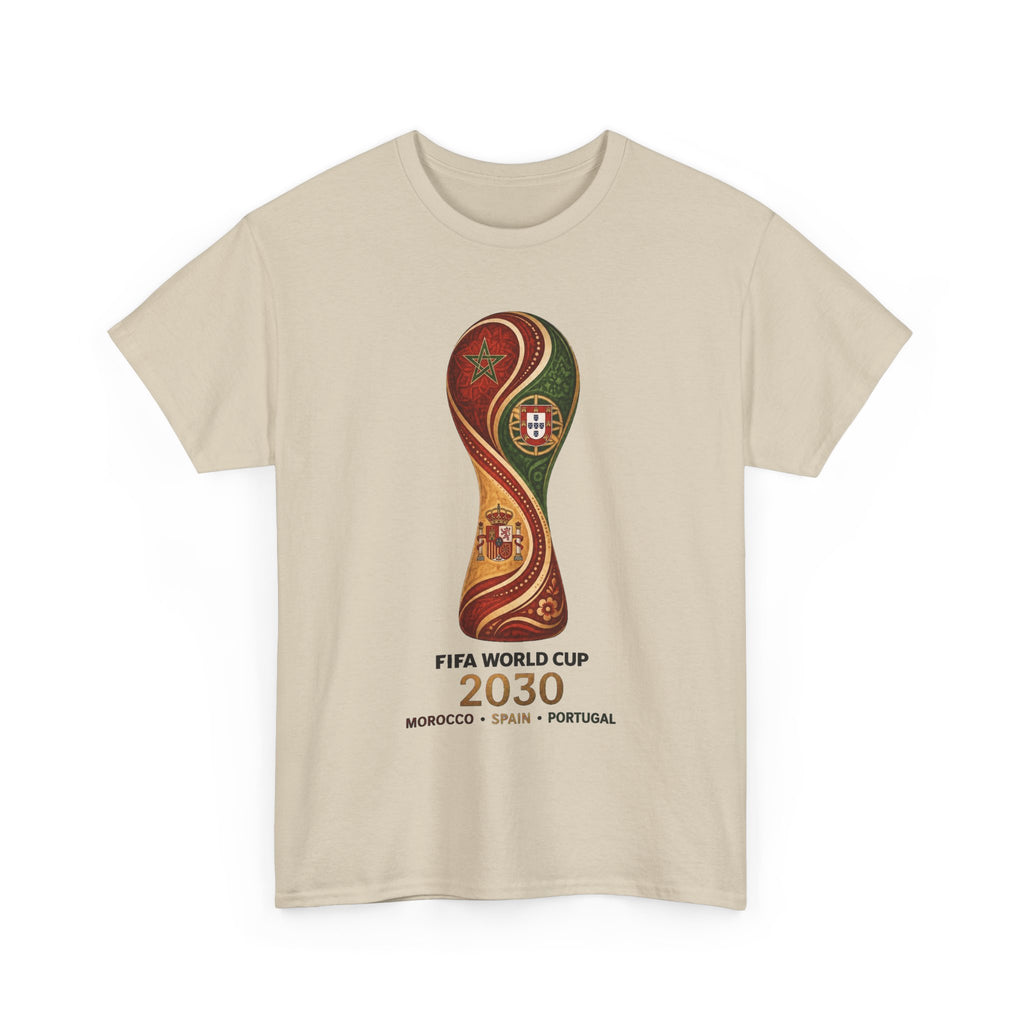 FIFA World Cup 2030 Trophy T-Shirt — Morocco Spain Portugal Official Design