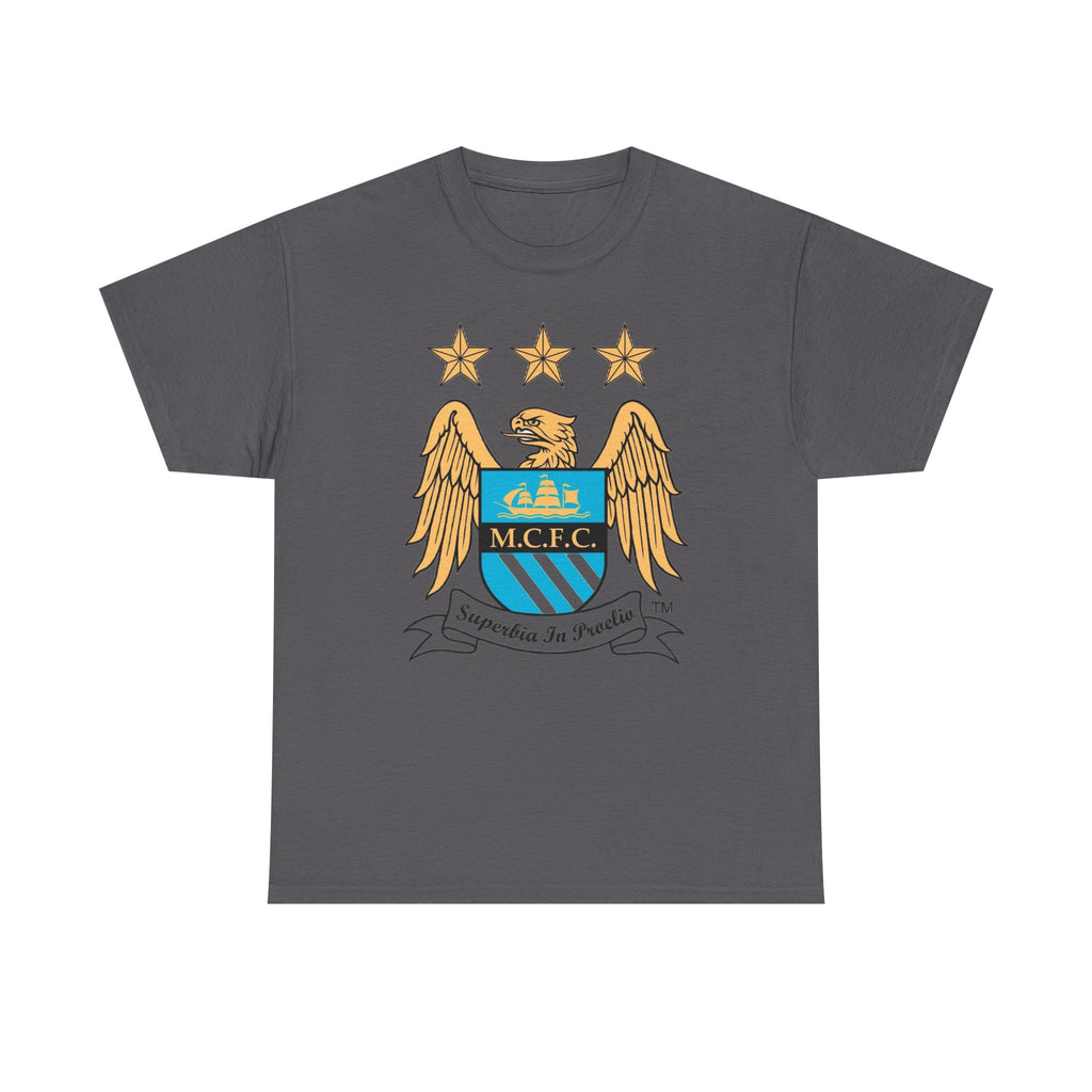 Manchester City Retro Club Crest T‑Shirt — MCFC Vintage Style Club Emblem Tee