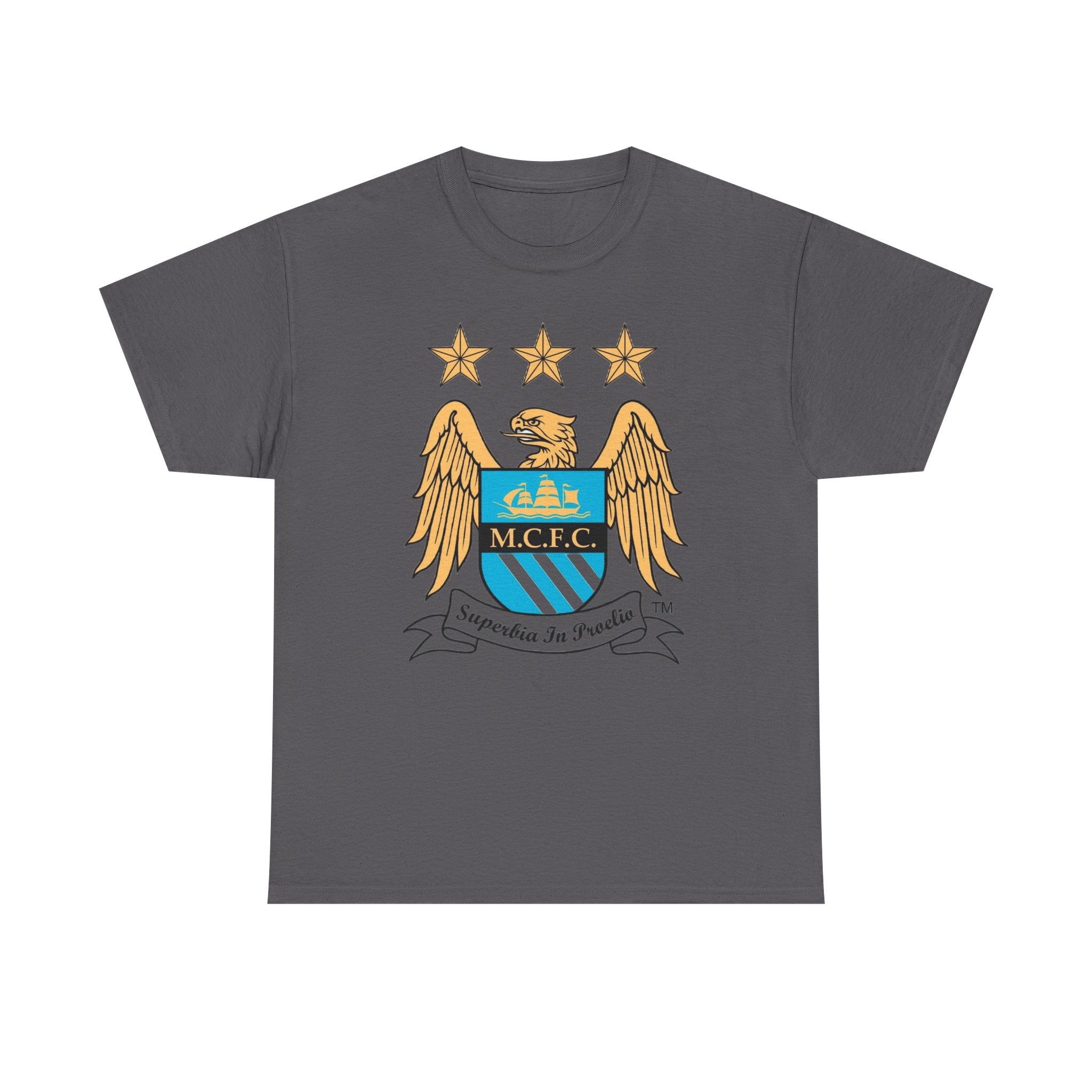 Manchester City Retro Club Crest T‑Shirt — MCFC Vintage Style Club Emblem Tee
