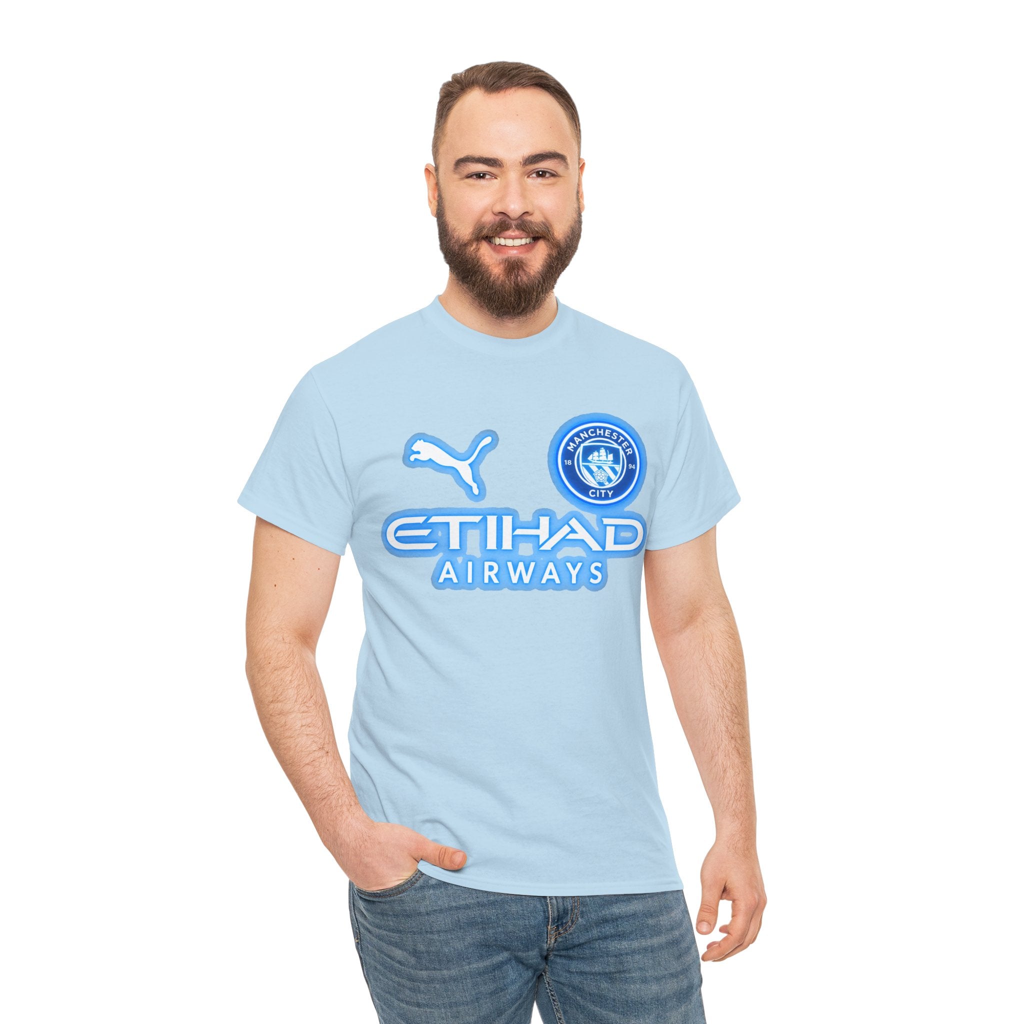 Manchester City Inspired Etihad Airways Logo Tee