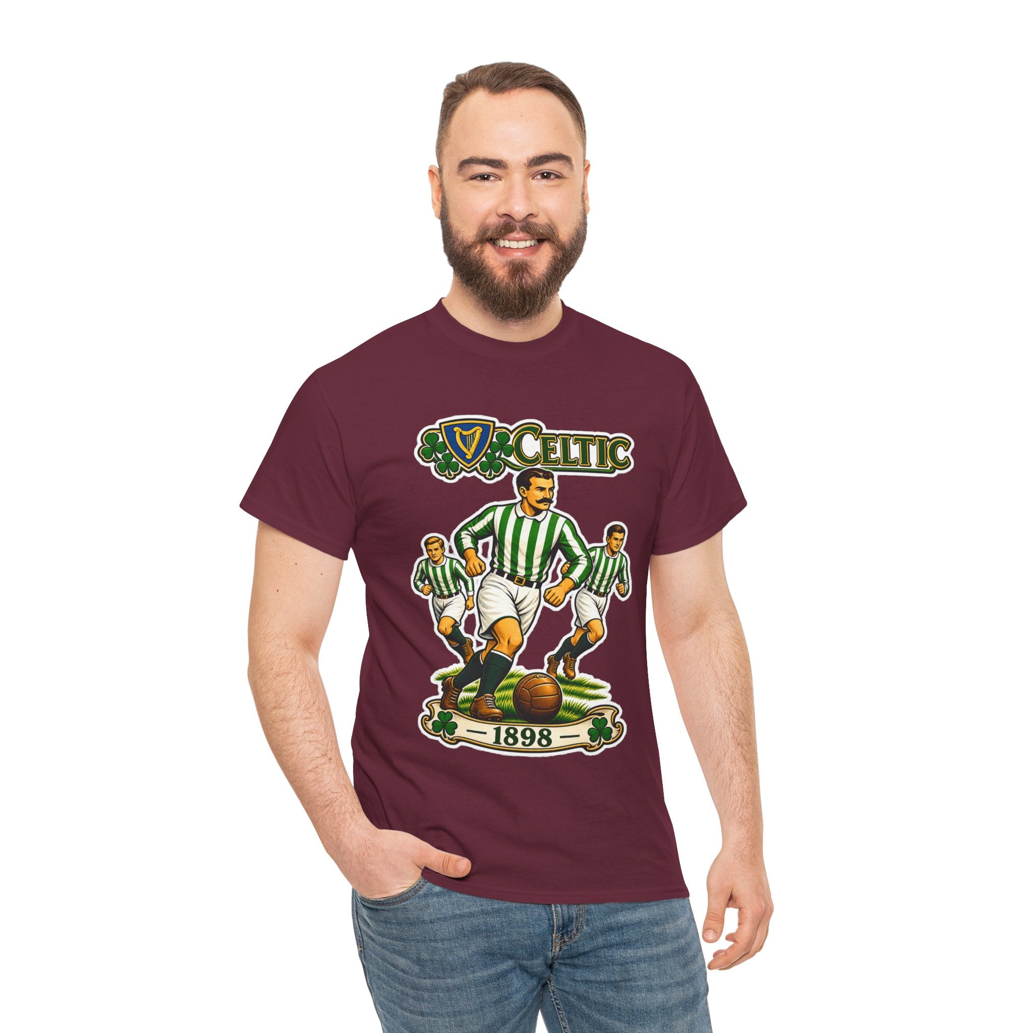 Celtic Football Retro Players Tee — 1898 Vintage Soccer Shirt