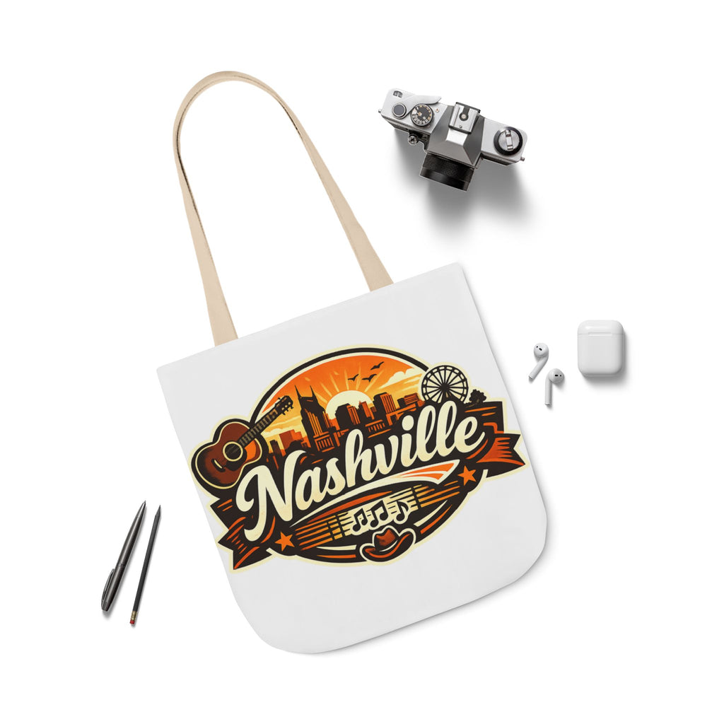 Nashville Sunset Tote Bag — Country Music Skyline Canvas Tote