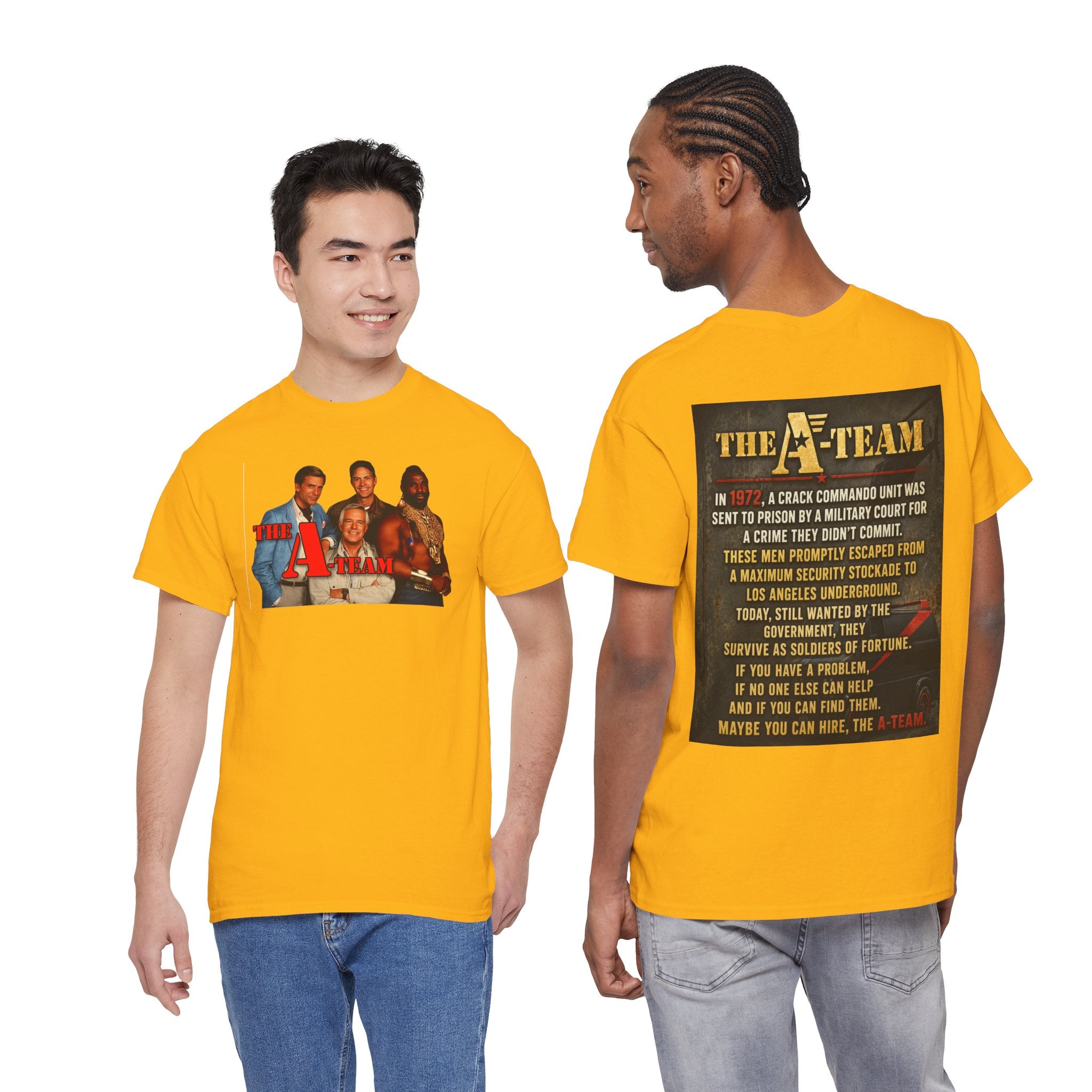 A-Team Graphic Tee — Retro TV Series Logo & Character Poster T-Shirt
