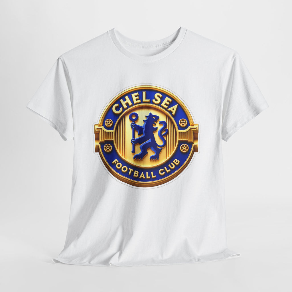 Chelsea Football Club Crest Tee — Retro Blue & Gold Soccer Emblem T-Shirt