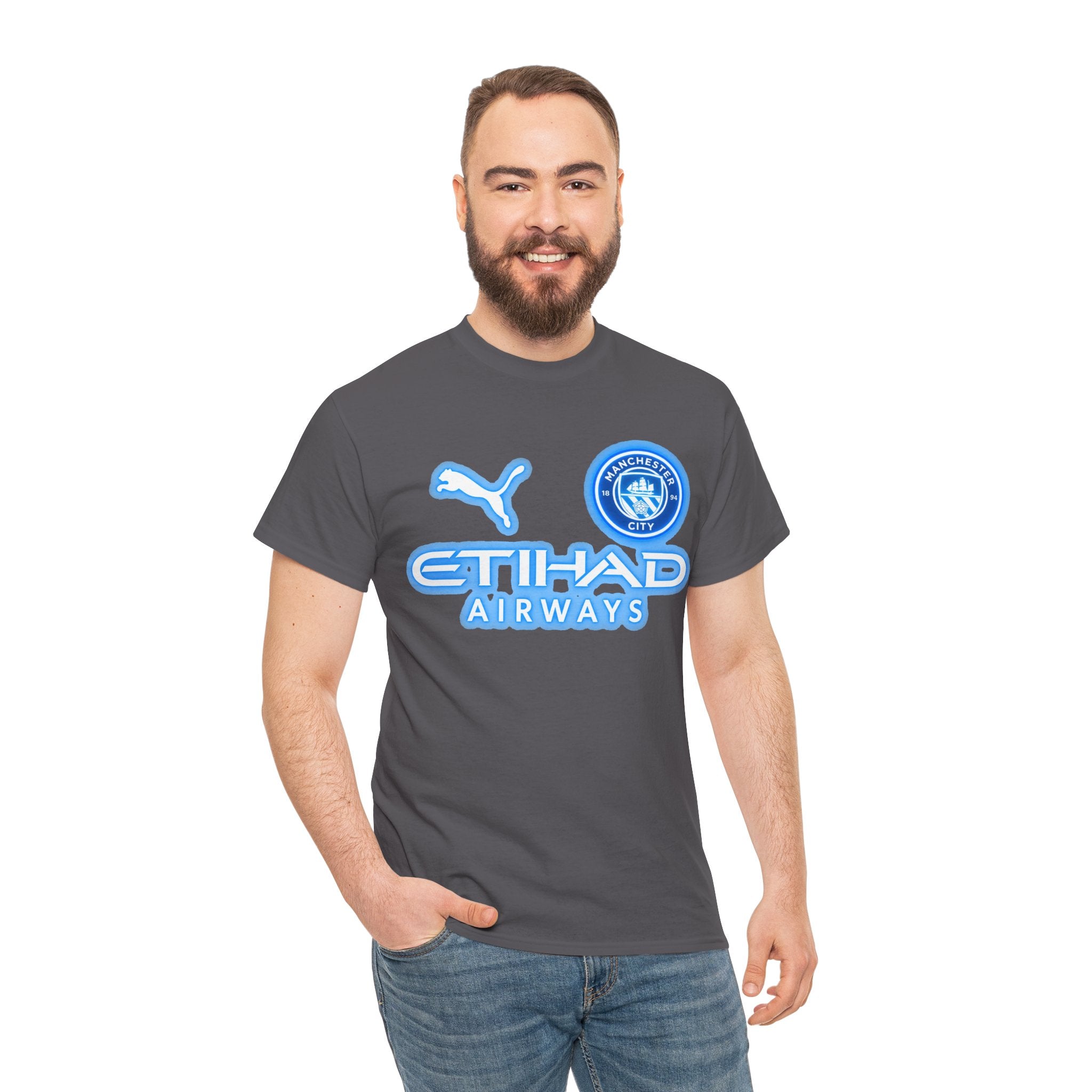 Manchester City Inspired Etihad Airways Logo Tee