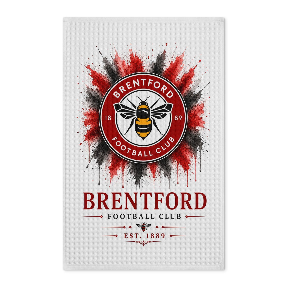 Tea Towel — Brentford Football Club Waffle Double-Sided Kitchen Towel (Est. 1889)