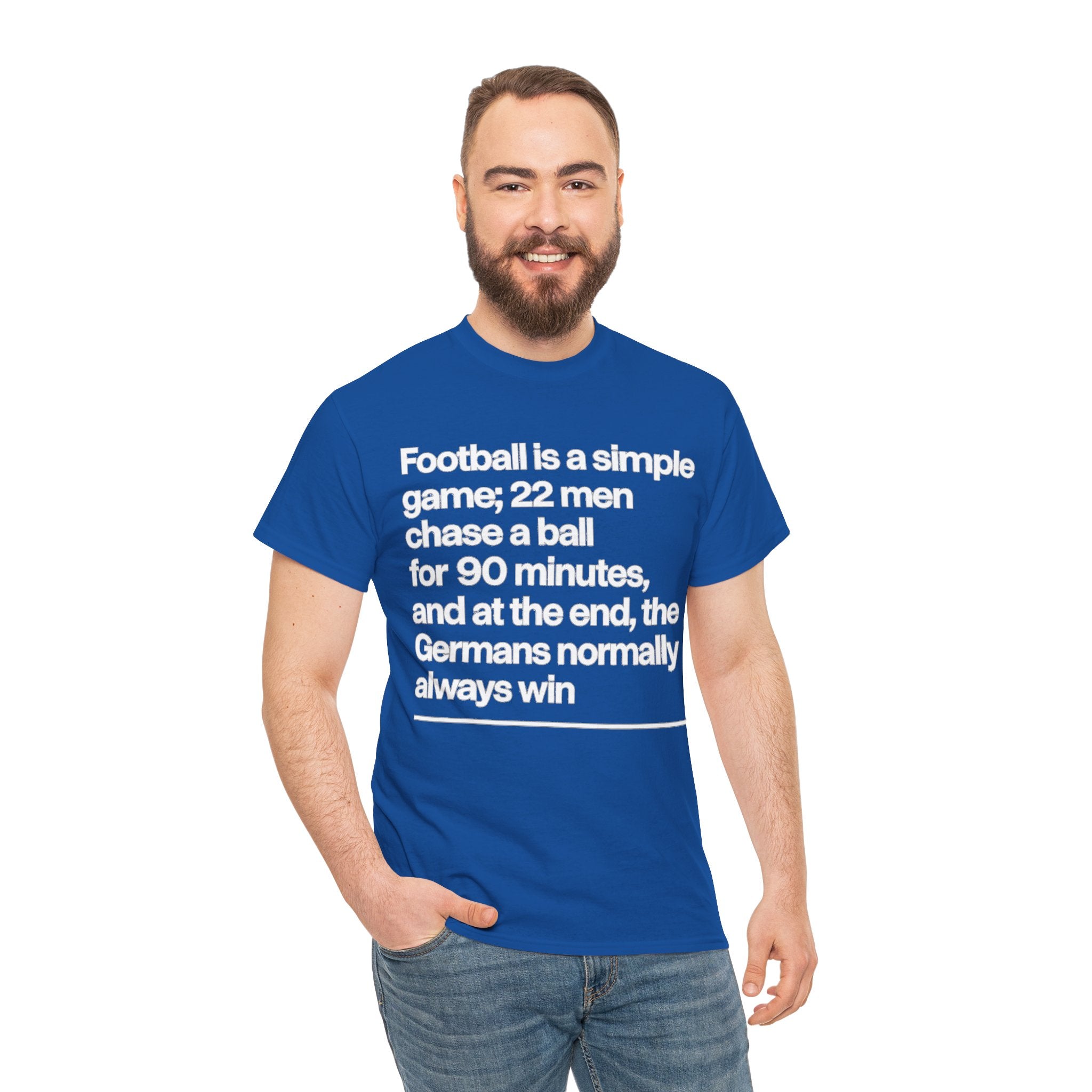 Funny Quote T-Shirt — 'Football is a simple game...' Graphic Tee