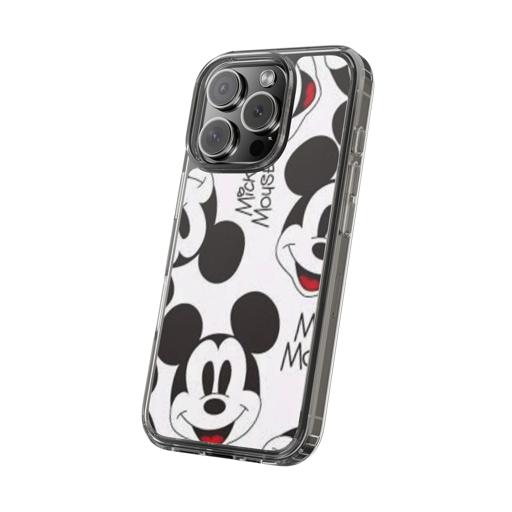 Mickey Mouse Clear Phone Case – Retro Cartoon Pattern Clear Case