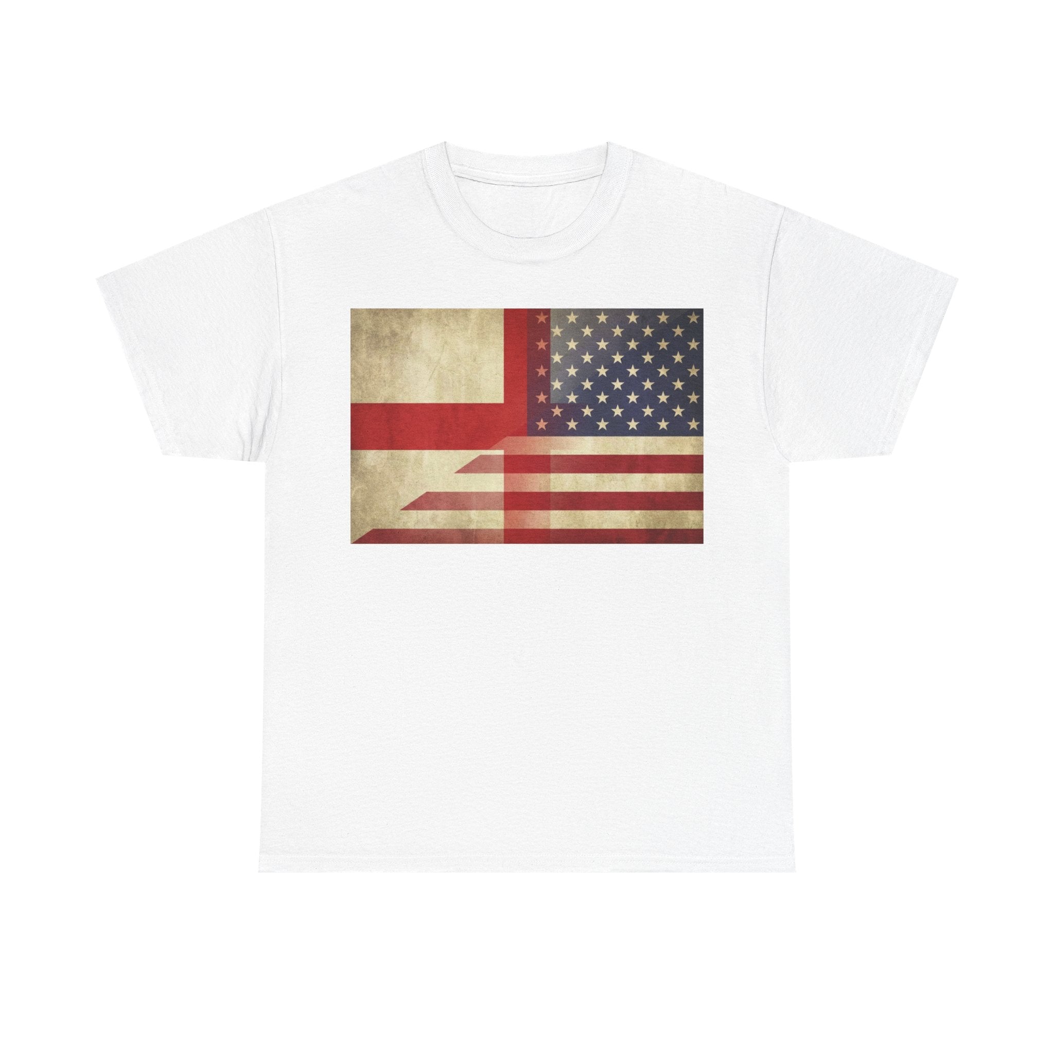 Vintage England-USA Flag T-Shirt — Retro Anglo-American Pride Tee