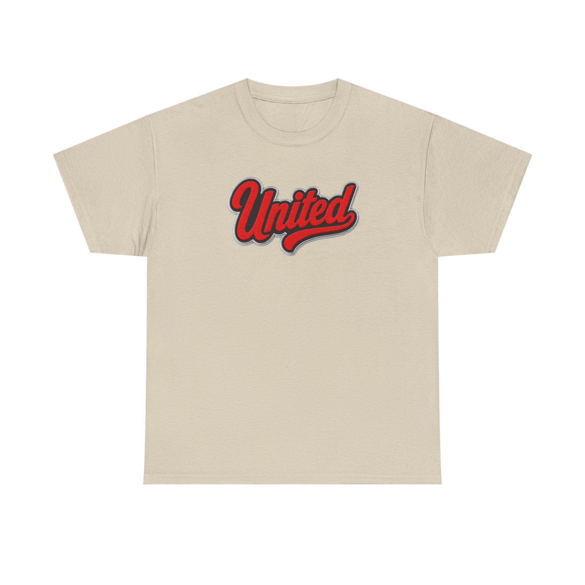 United Retro Script Tee — Vintage Red Logo T‑Shirt