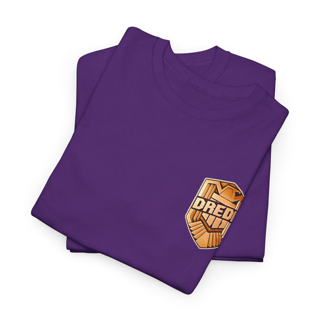 Dredd Shield Badge T-Shirt — Retro Law Enforcement Logo Tee