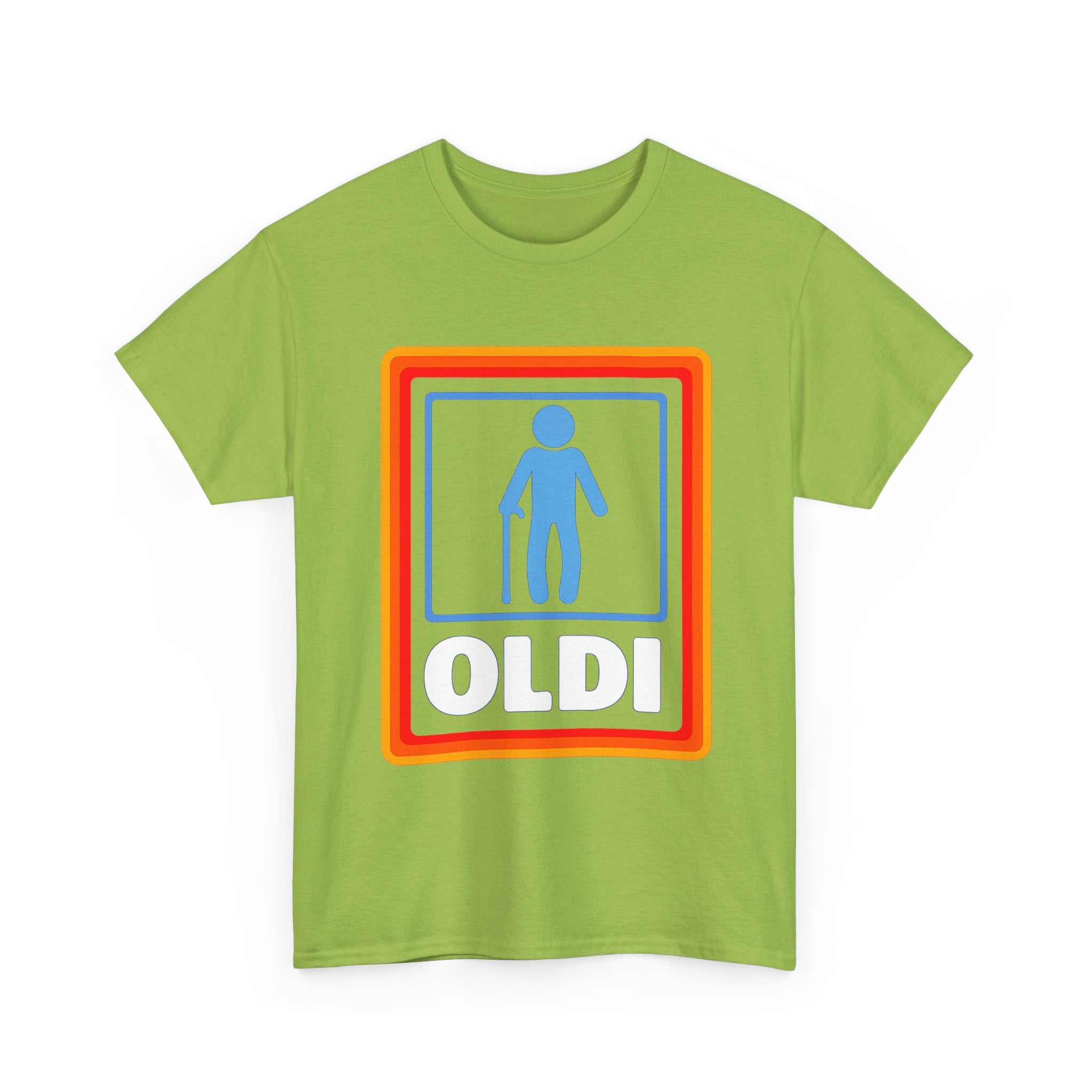 Oldi Retro Logo Tee — Funny Elderly Humour T-Shirt
