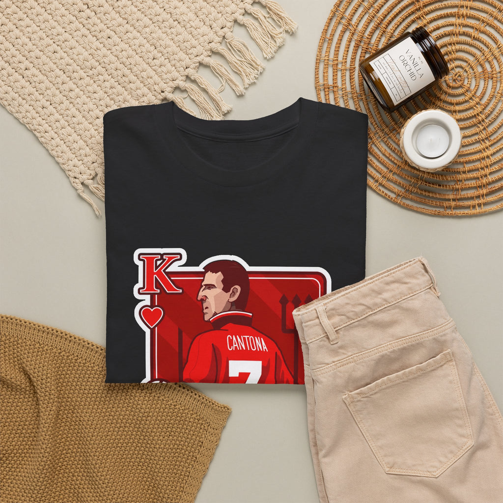Cantona Playing Card Cotton T-Shirt / Tee — Number 7 Custom Jersey Design