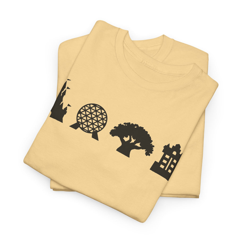 WDW theme parks Silhouettes Unisex Heavy Cotton Tee
