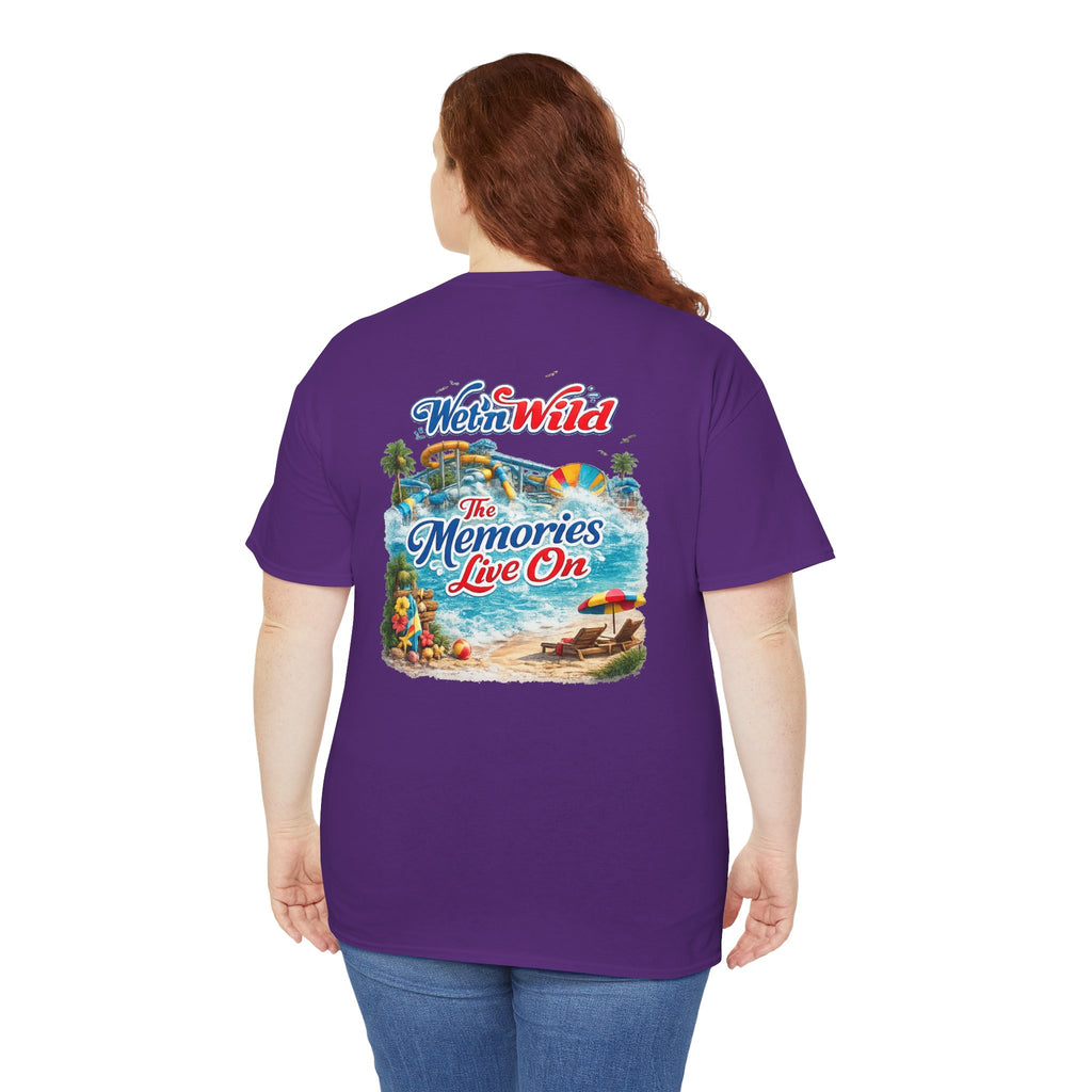 Wet'n Wild Beach Tee — "The Memories Live On" Retro Island Graphic Shirt