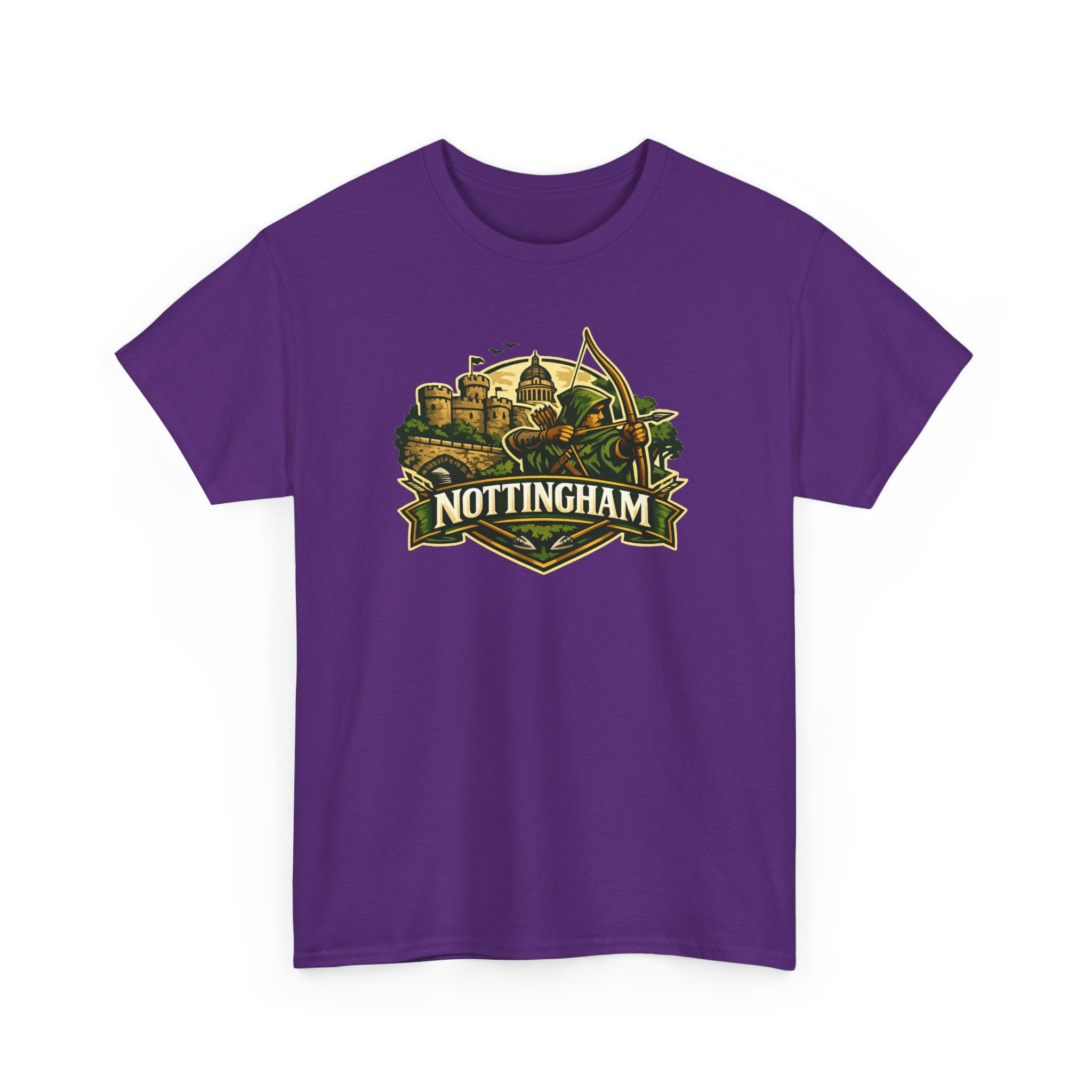 Nottingham Vintage Crest T-Shirt — Robin Hood Castle Travel Tee