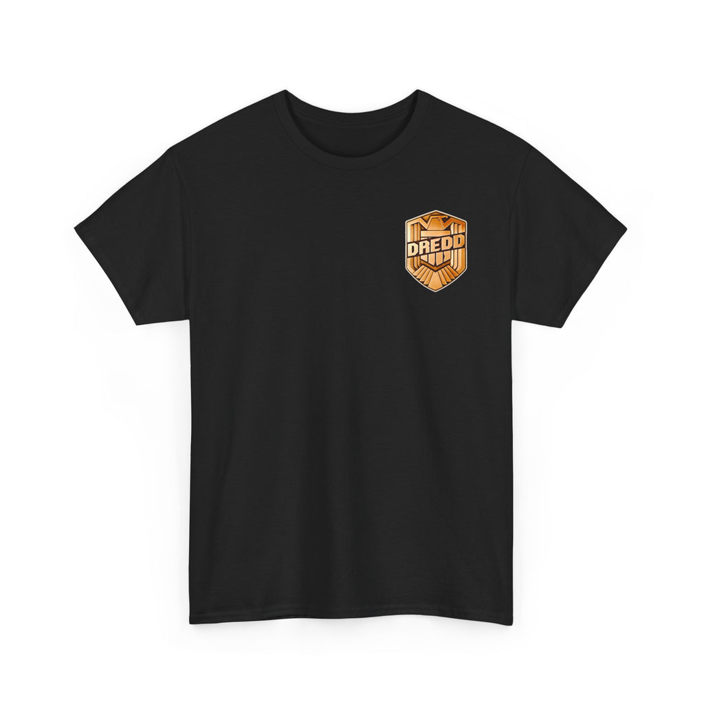 Dredd Shield Badge T-Shirt — Retro Law Enforcement Logo Tee