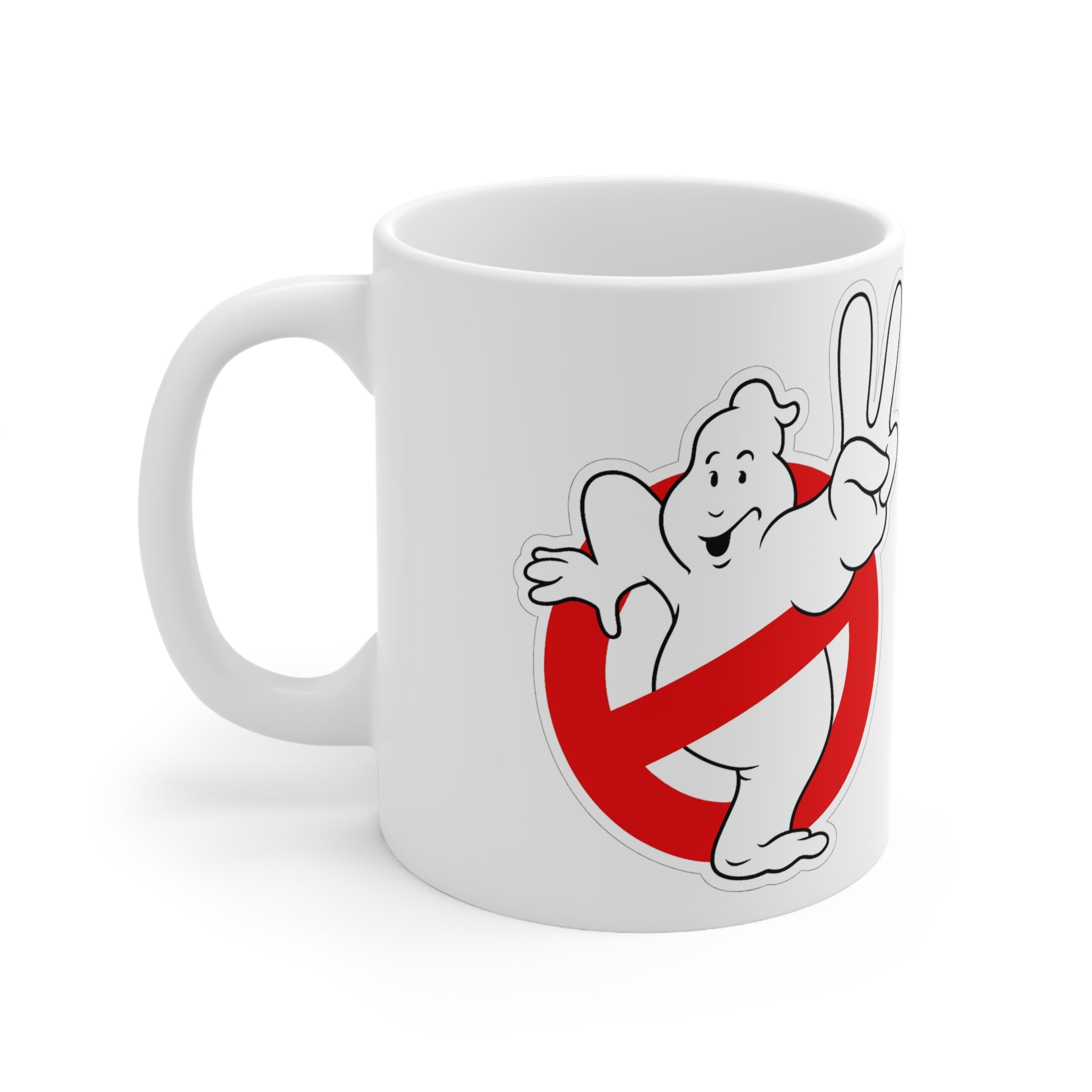 Ghostbusters 2 Logo Mug — Retro Ghost Logo Ceramic Coffee Cup (11oz & 15oz)