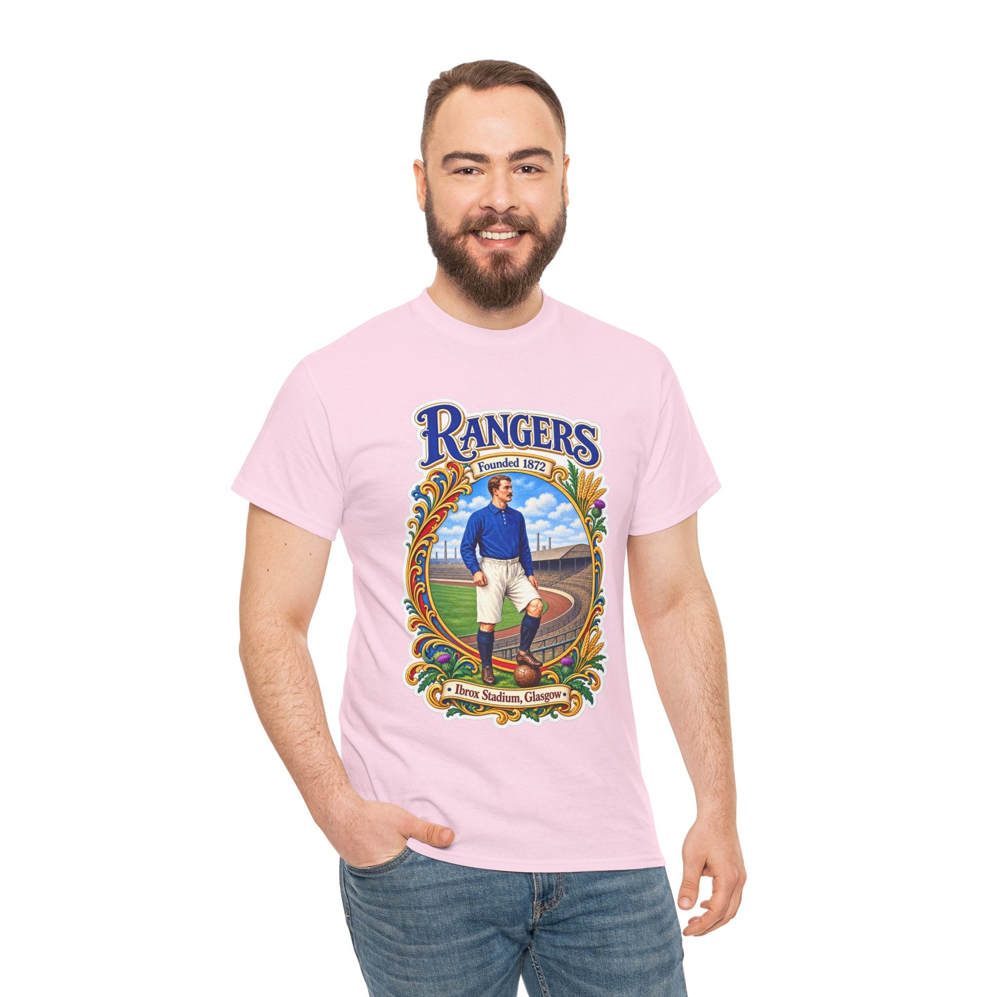 Rangers Retro Player Field Graphic Cotton T-Shirt