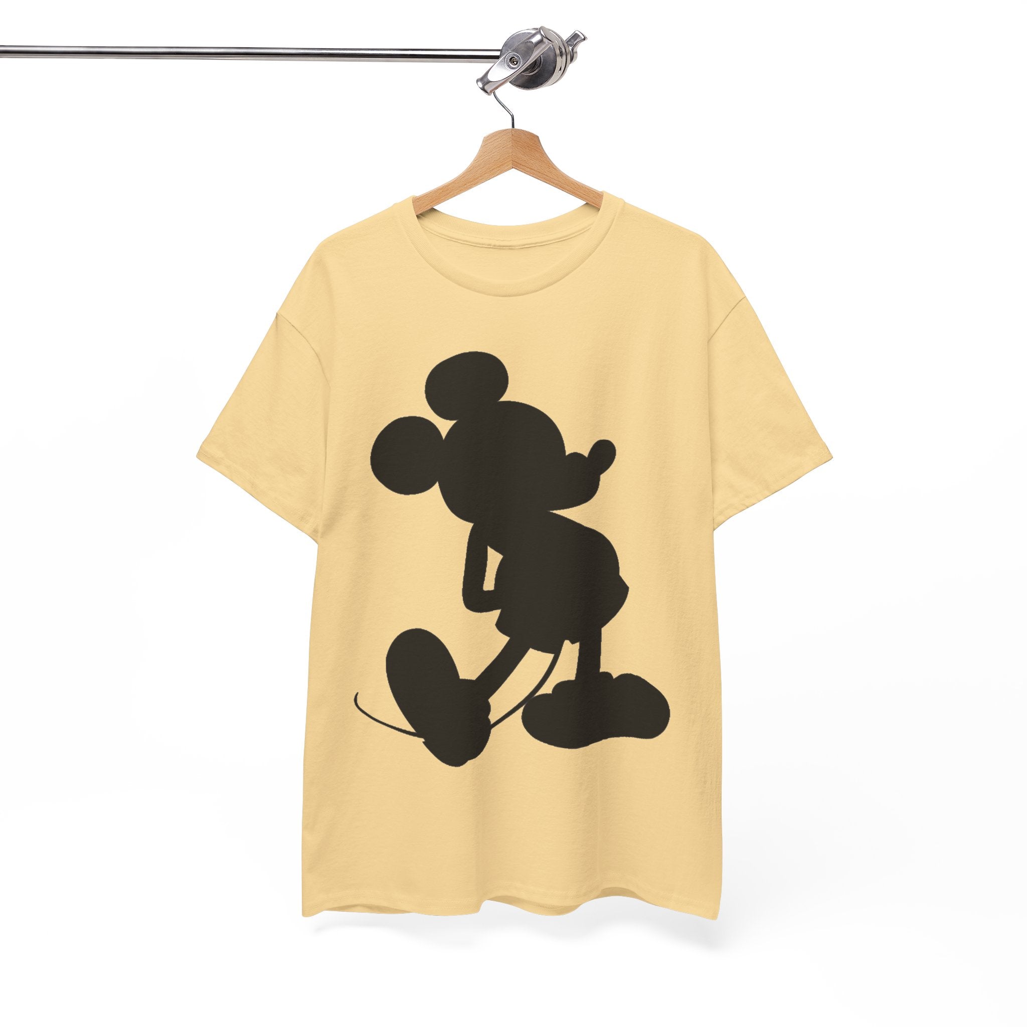 Mickey Mouse Silhouette Graphic Tee — Retro Cartoon Shadow T-Shirt