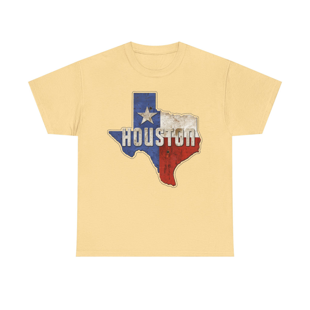 Houston Texas Flag Graphic Tee — Vintage State Outline T-Shirt