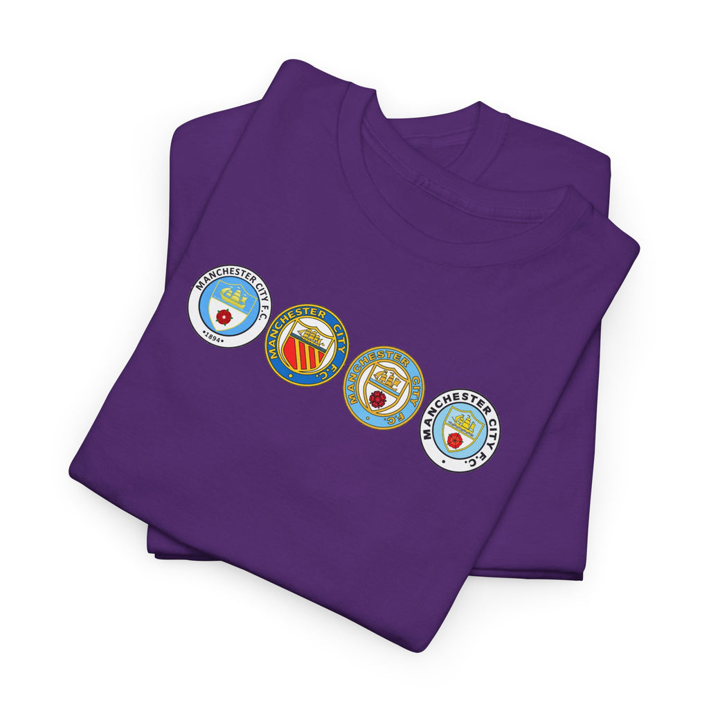 Man City Retro Crest Inspired Cotton T-Shirt