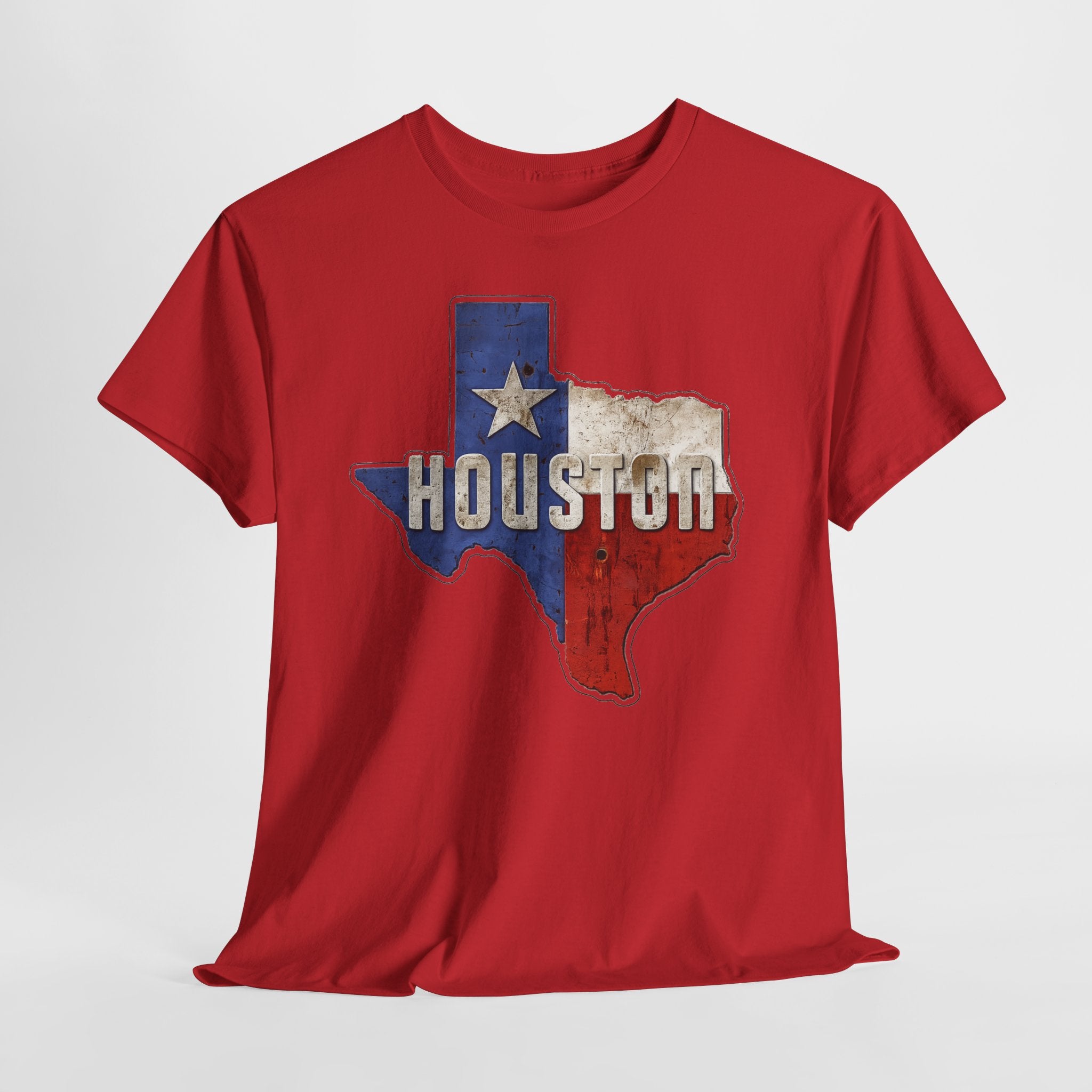 Houston Texas Flag Graphic Tee — Vintage State Outline T-Shirt