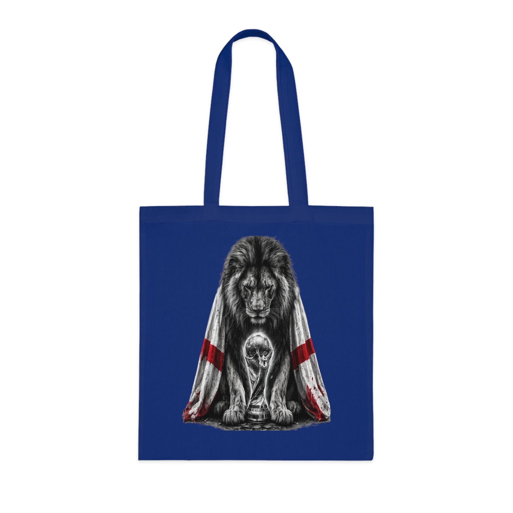 England Lion Tote Bag – Protective Lion Illustration Cotton Tote