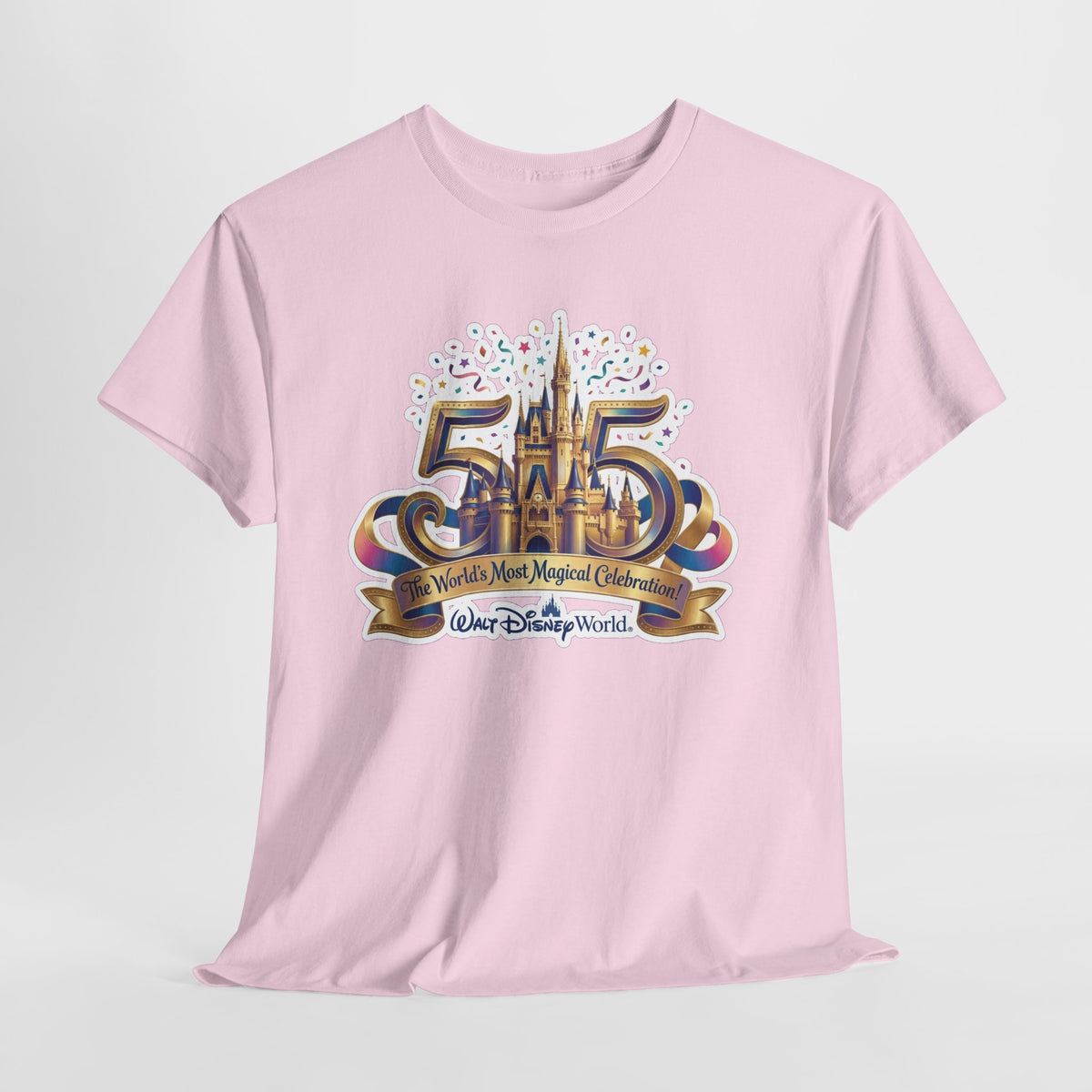 Disney World 50th Anniversary Castle Tee — 'The World's Most Magical Celebration' Souvenir T-Shirt