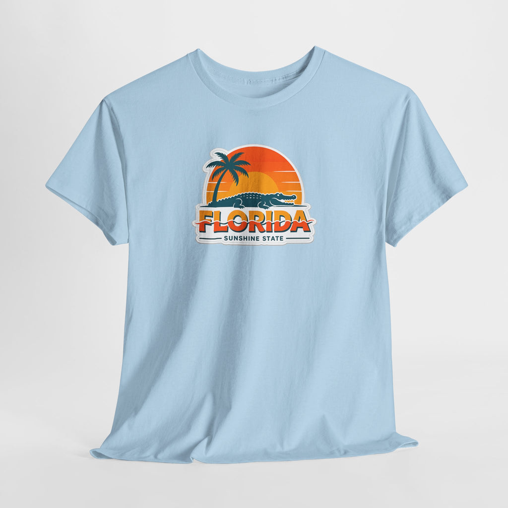 Florida Sunshine State T-Shirt — Retro Palm Sunset Graphic Tee