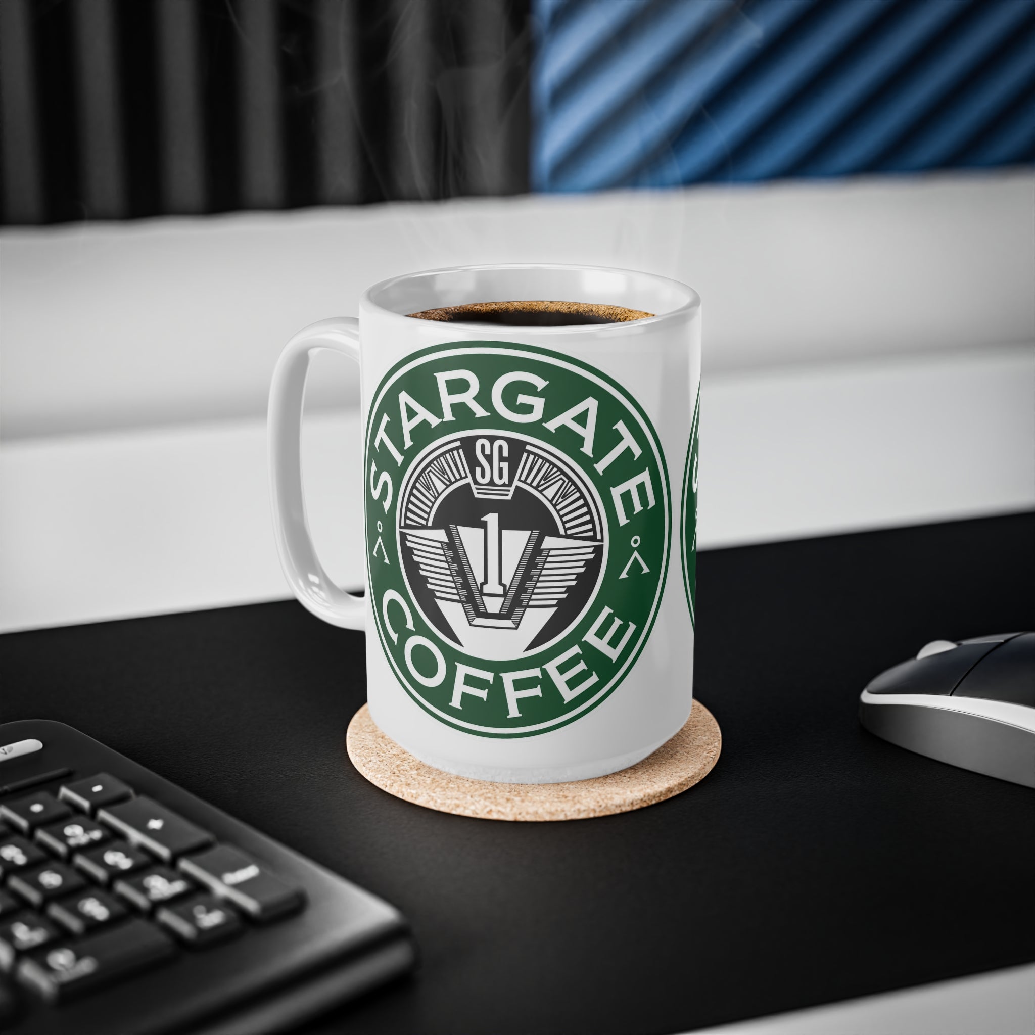 Stargate Coffee Ceramic Mug — 11oz & 15oz Branded Logo Coffee Cup