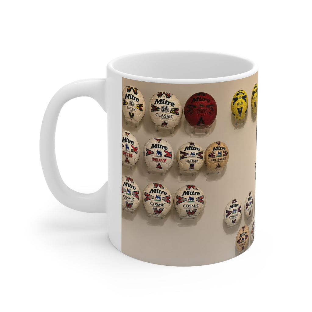 Premier League Football Mug — Vintage Ball Collection Ceramic Coffee Cup (11oz, 15oz)
