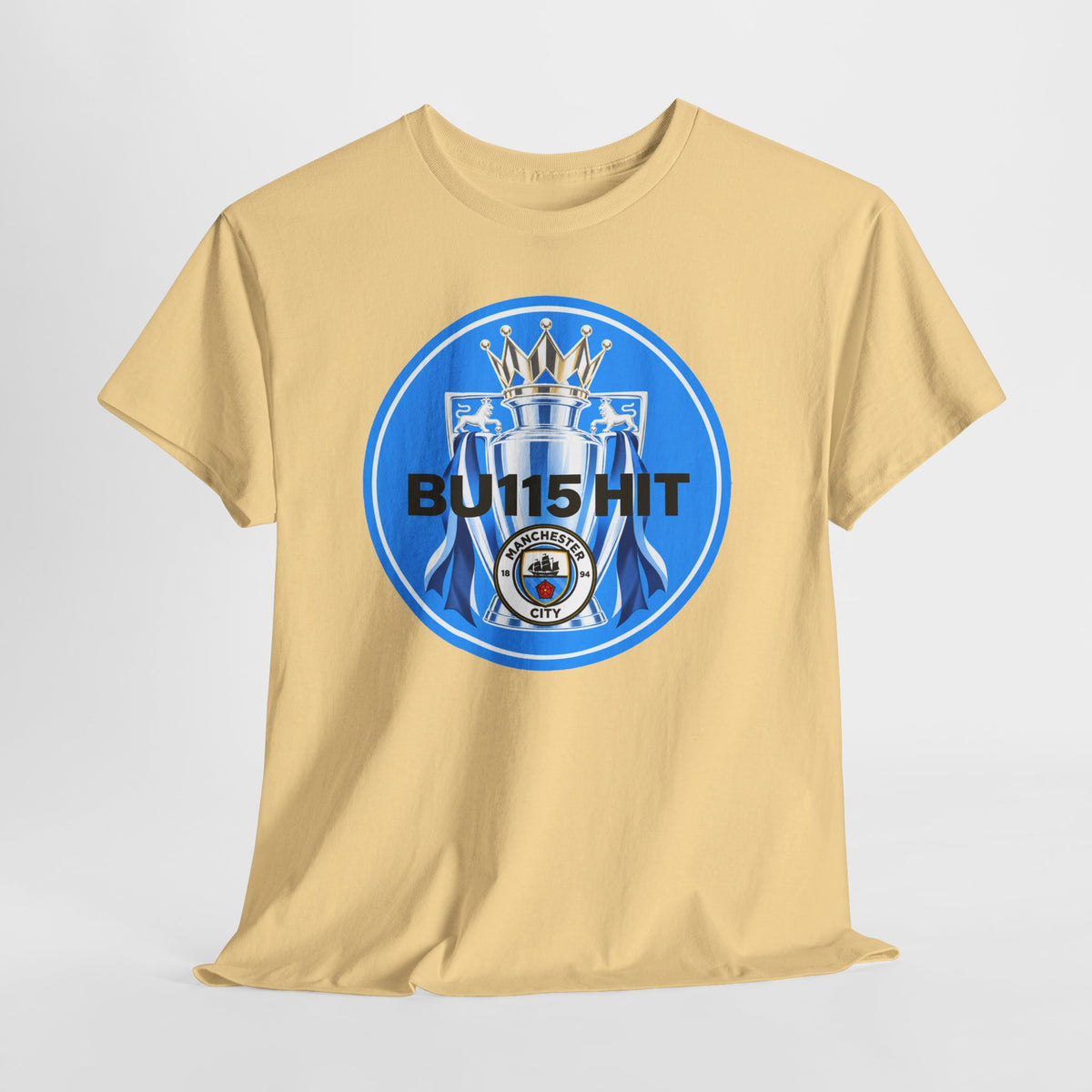 Manchester City Anti Premier League Charges Cotton T-Shirt — 'BU11SH1T' Blue Crown Football Shirt