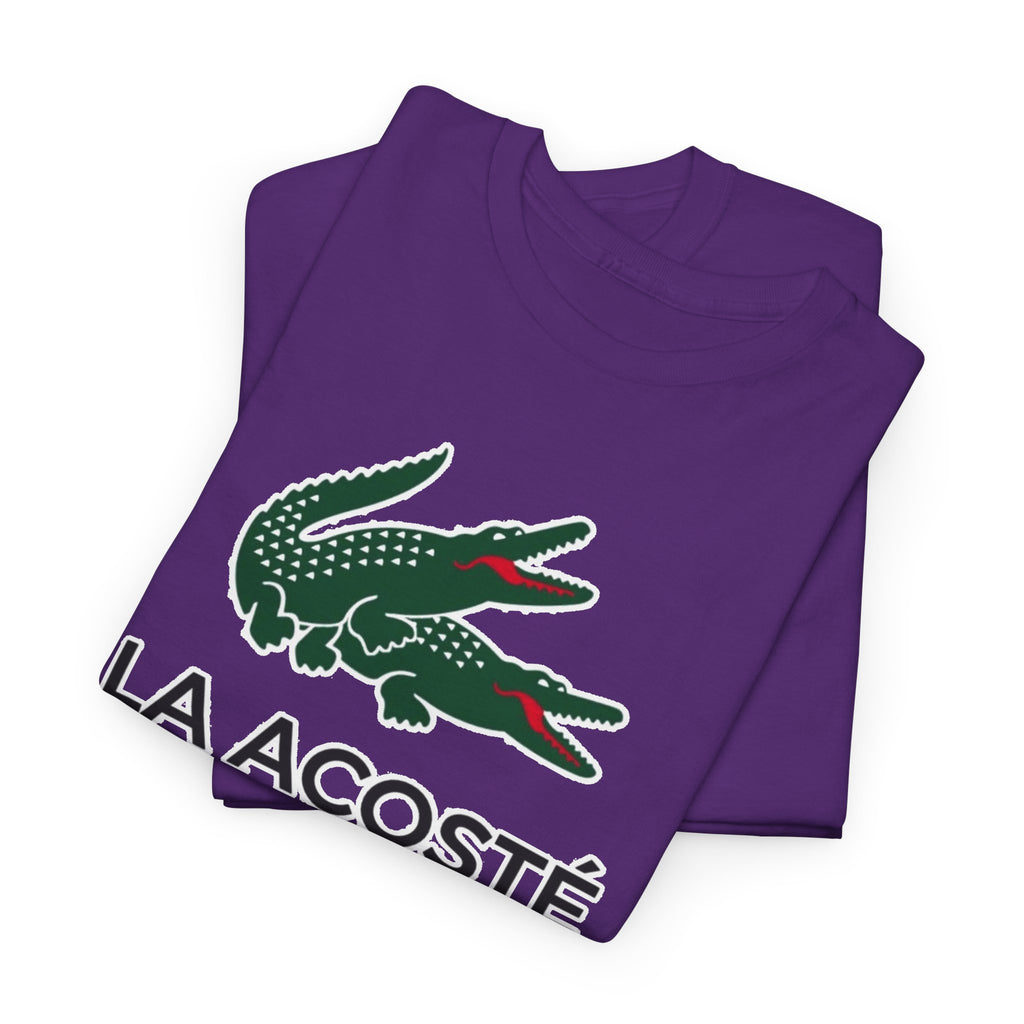 La Acosté Crocodile Logo Graphic Cotton Tee / T-Shirt