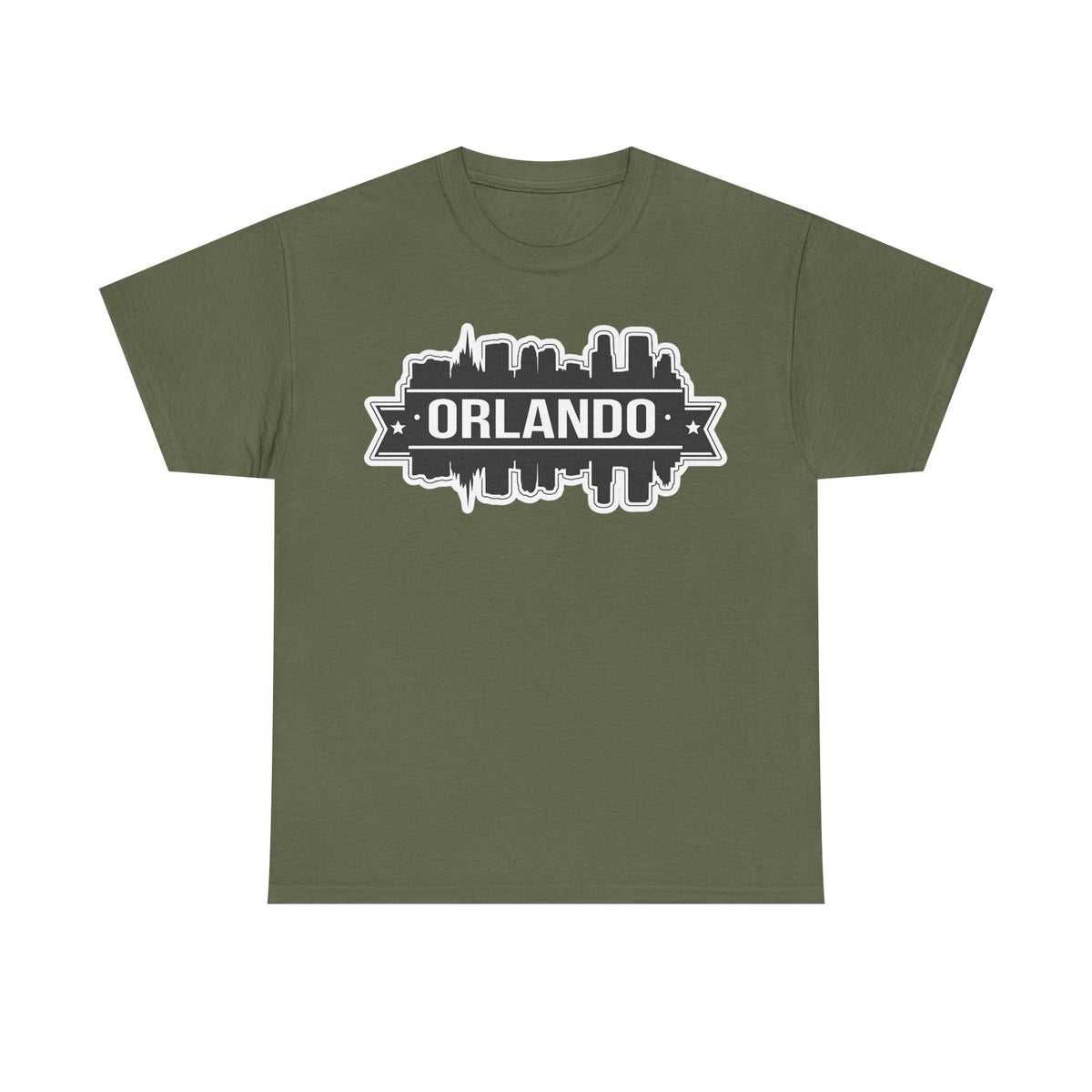 Orlando Skyline T-Shirt — Retro Badge Cityscape Tee