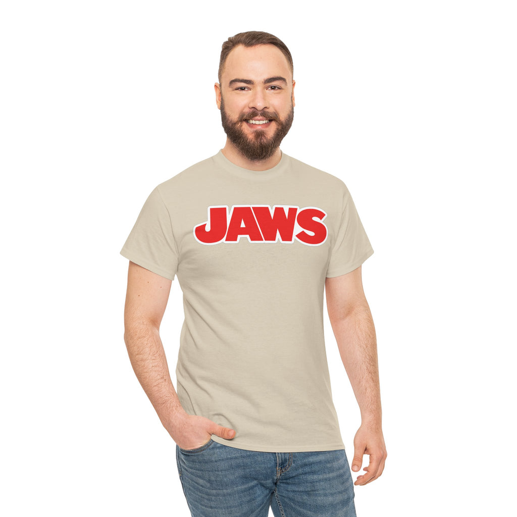Jaws Logo Tee — Retro Red Movie Graphic T‑Shirt