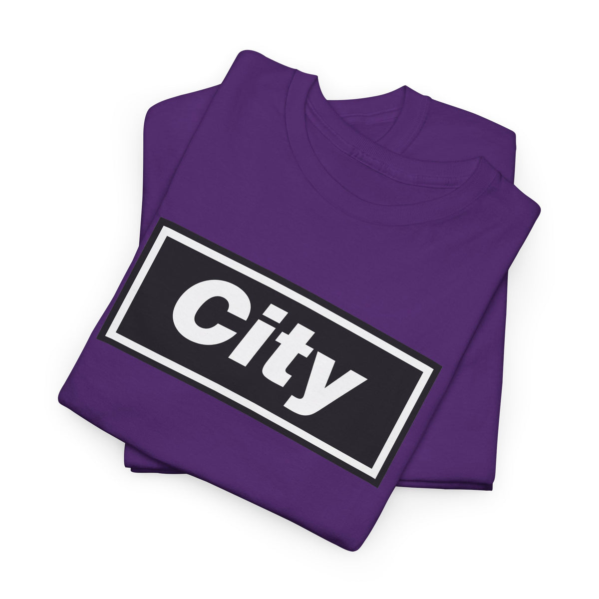 Man City Inspired Box Logo T‑Shirt — Minimal Urban Graphic Tee