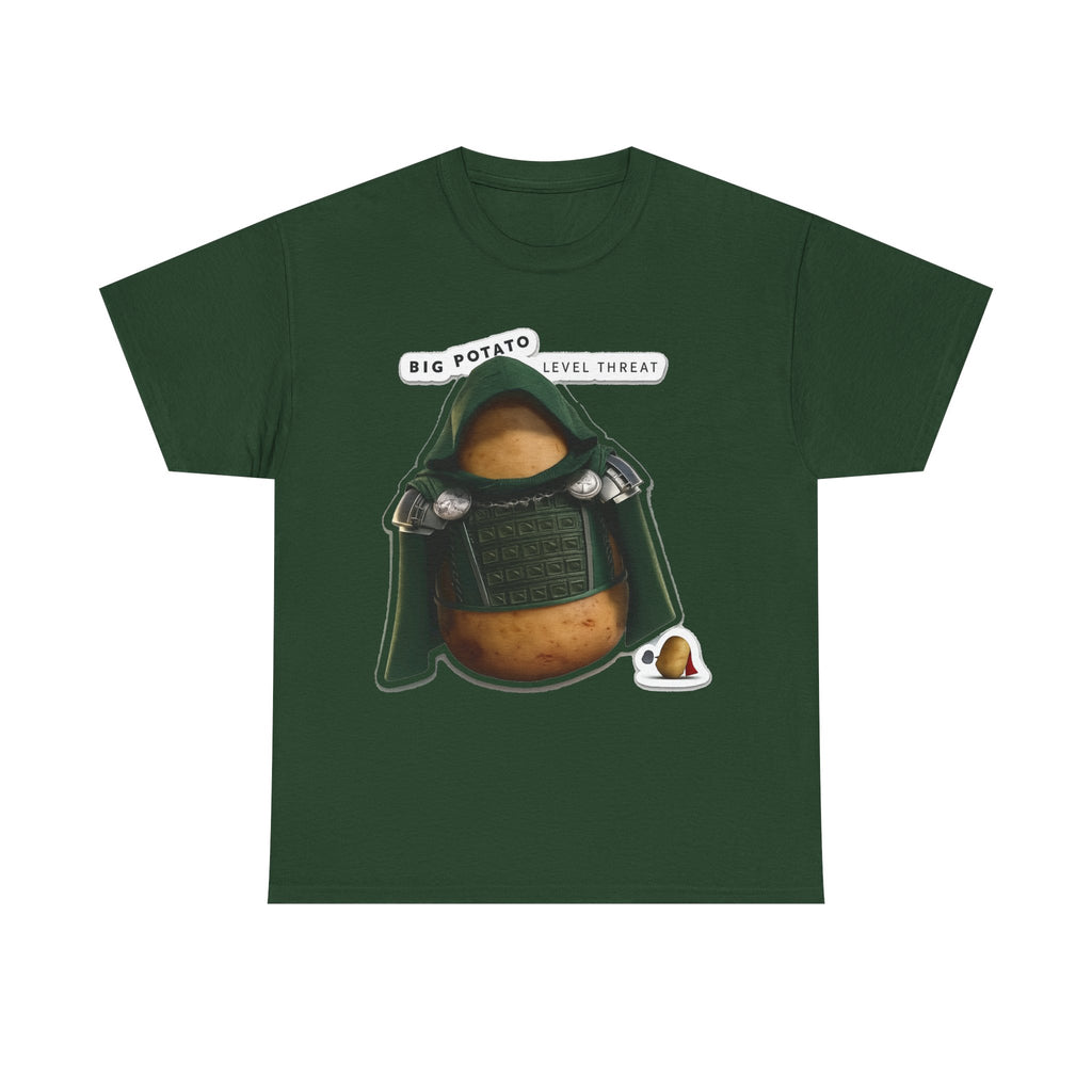 Big Potato "Level Threat" Doom Tee — Funny Potato Soldier Graphic T-Shirt