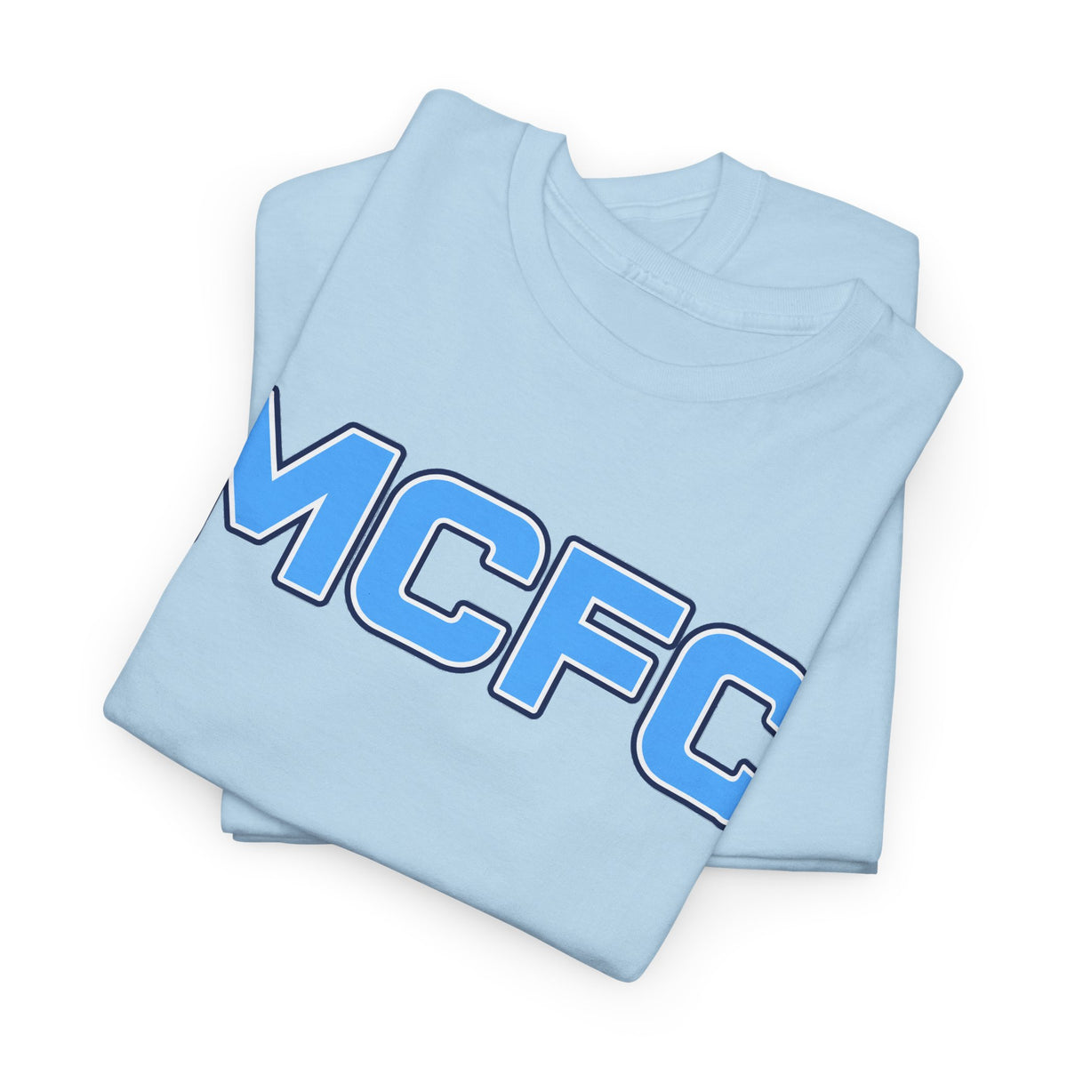 MCFC Logo Cotton T-Shirt — Light Blue Football Fan Tee