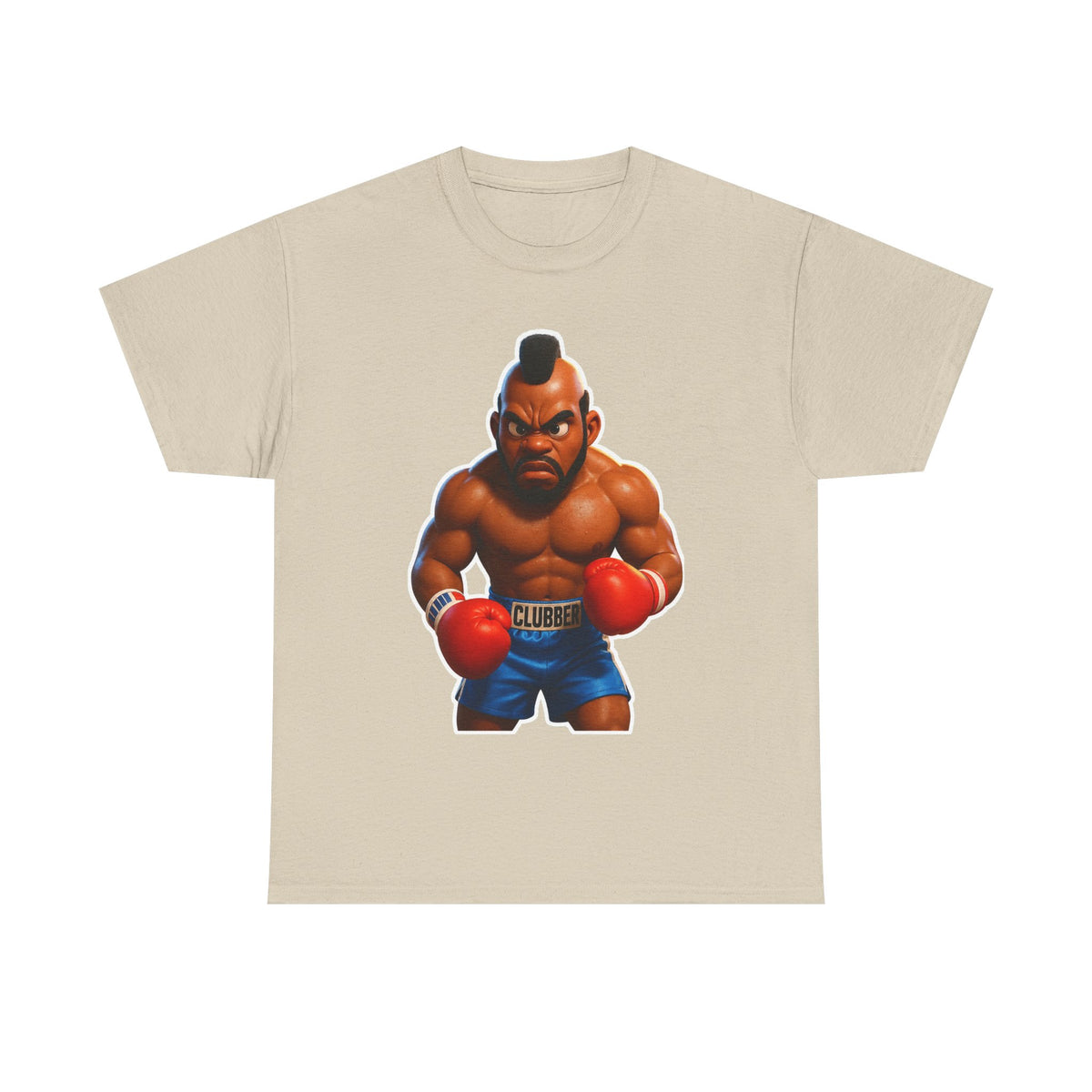 MR T Clubber Lang Boxer Character Tee — Tough Guy Cartoon Boxing T-Shirt